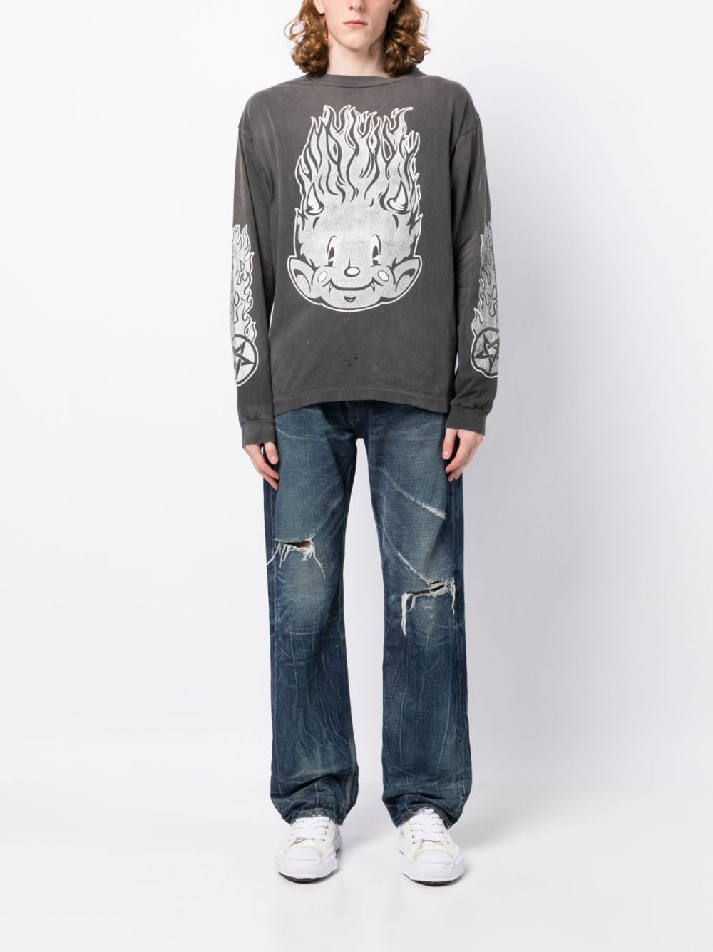 SAINT MXXXXXX T-shirts and Polos Black SMS230000026BLACK (SAINT Mxxxxxx / Tシャツ・カットソー ) | SAINT Mxxxxxx (セント マイケル)(4)