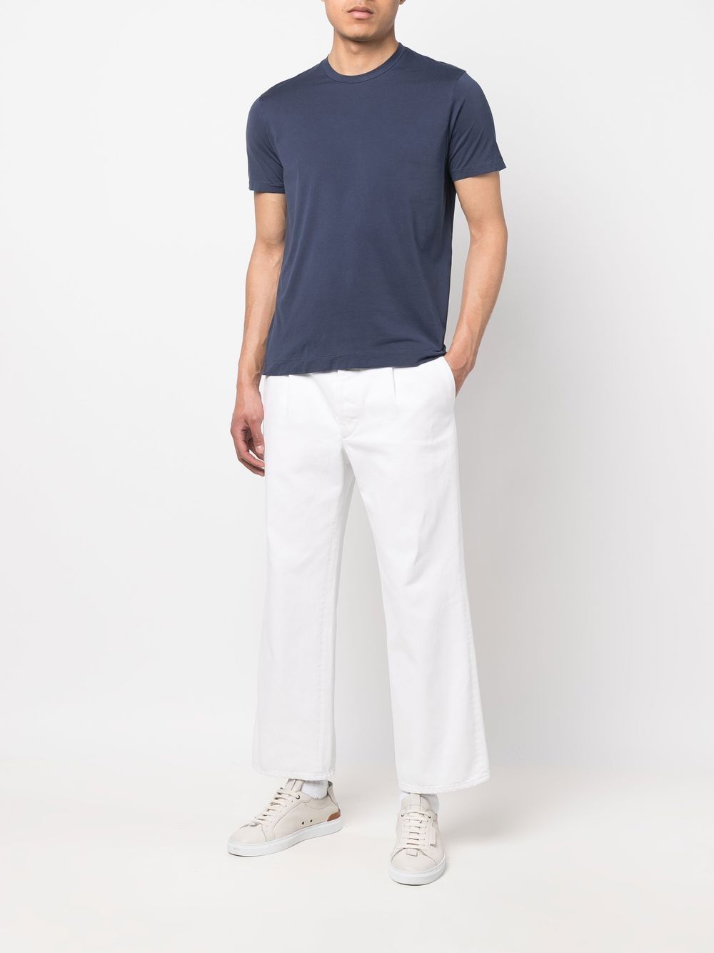 FINAMORE 1925 NAPOLI T-shirts and Polos Blue POSITANO127 (Finamore / Tシャツ・カットソー ) | Finamore (フィナモレ)(1)