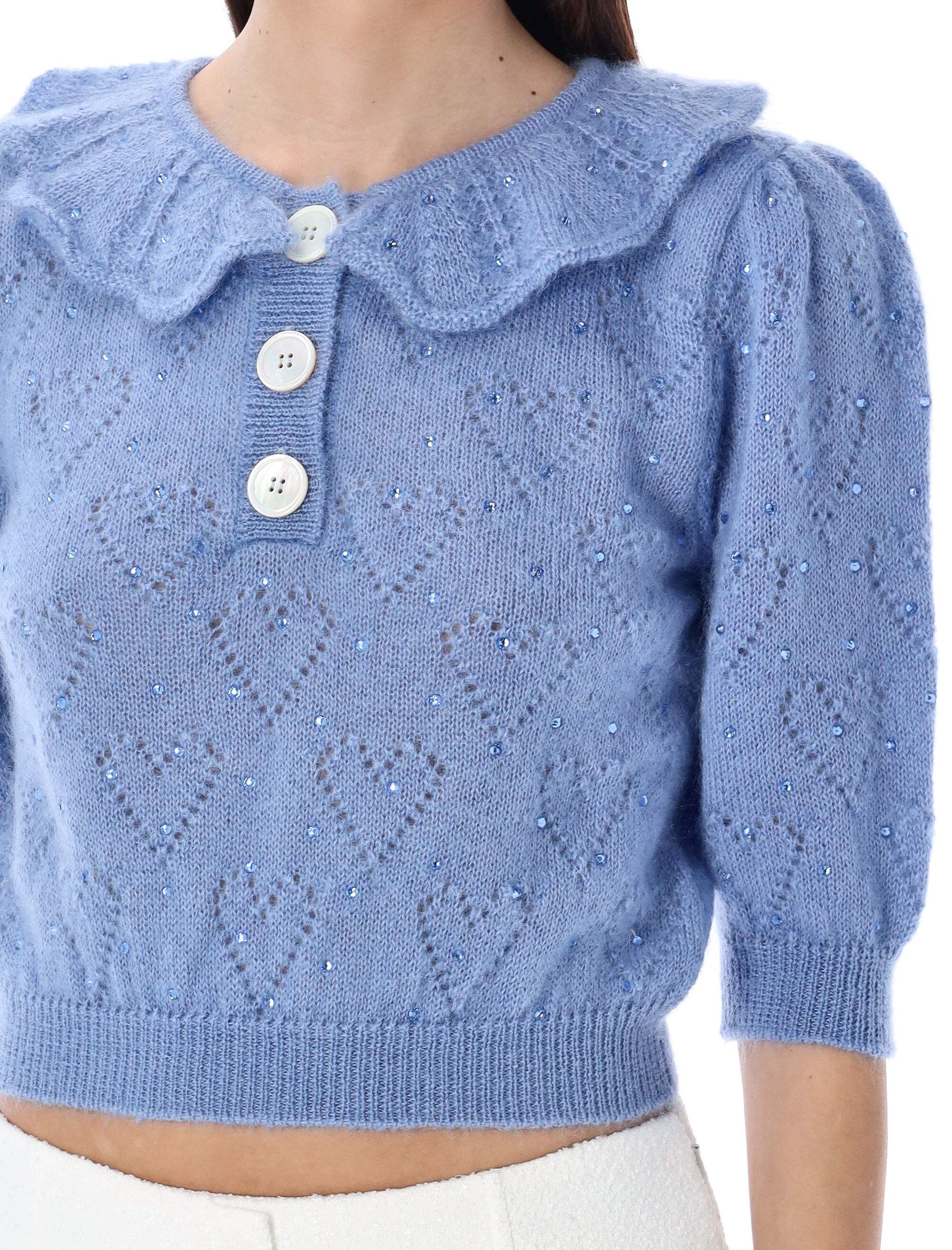 Alessandra Rich Sweaters Blue FABX3651M9117 (ALESSANDRA RICH / ニット・セーター・カーディガン ) | ALESSANDRA RICH (アレッサンドラ リッチ)(2)