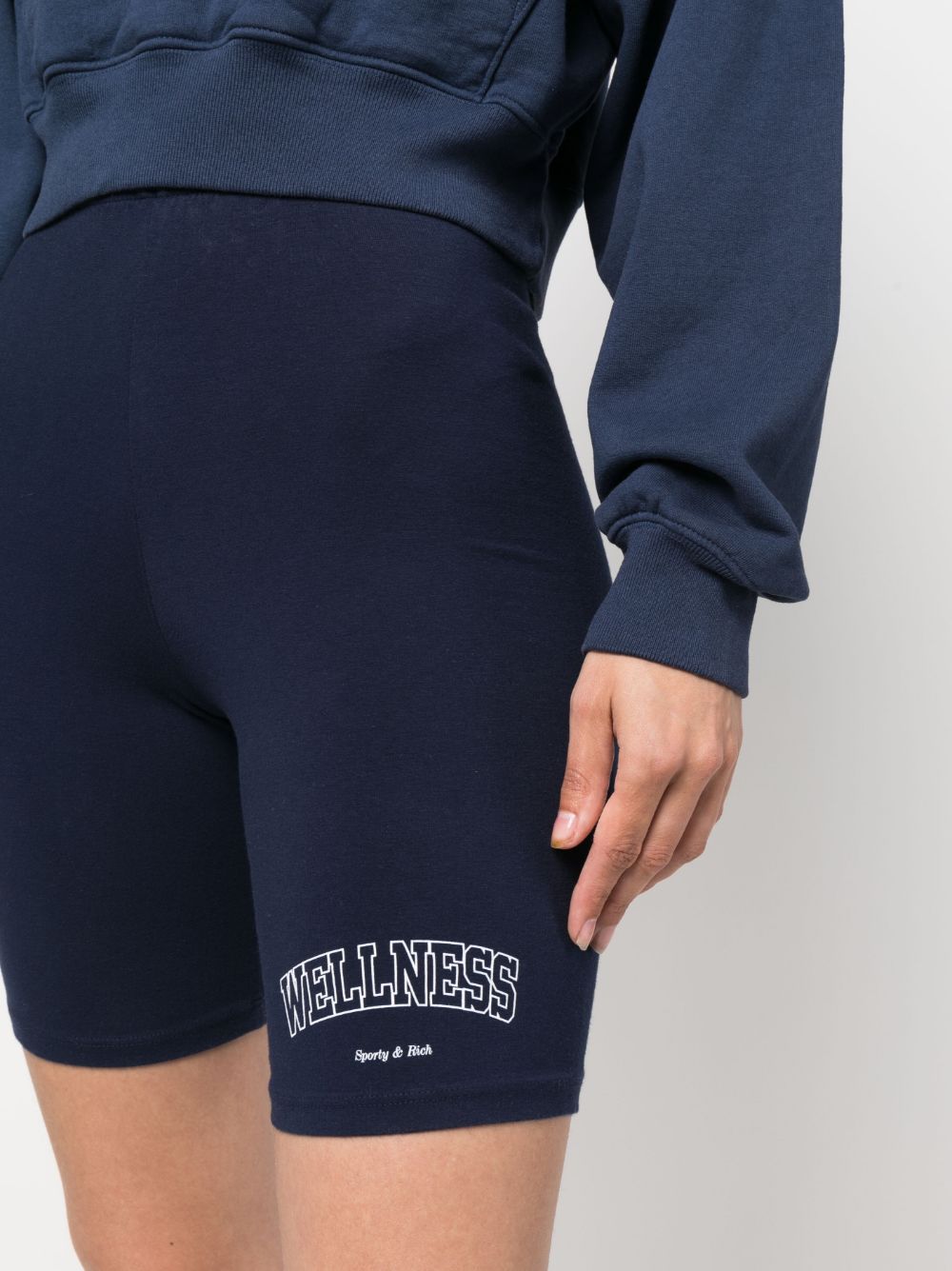 SPORTY & RICH Shorts Blue SH851NANAVYWHITE (Sporty & Rich / ショートパンツ ) | Sporty & Rich (スポーティアンドリッチ)(3)