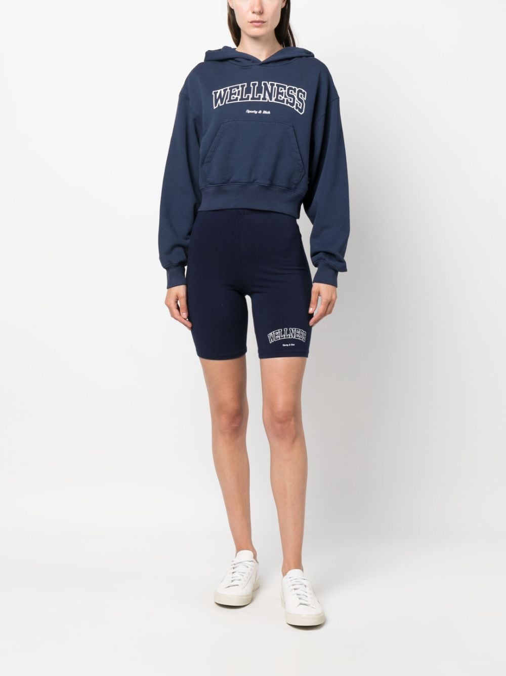 SPORTY & RICH Shorts Blue SH851NANAVYWHITE (Sporty & Rich / ショートパンツ ) | Sporty & Rich (スポーティアンドリッチ)(4)