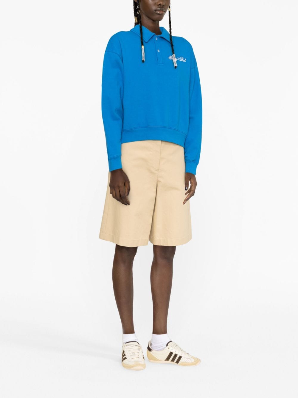 SPORTY & RICH T-shirts and Polos Blue PO851RBROYALBLUEWHITE (Sporty & Rich / ポロシャツ ) | Sporty & Rich (スポーティアンドリッチ)(1)