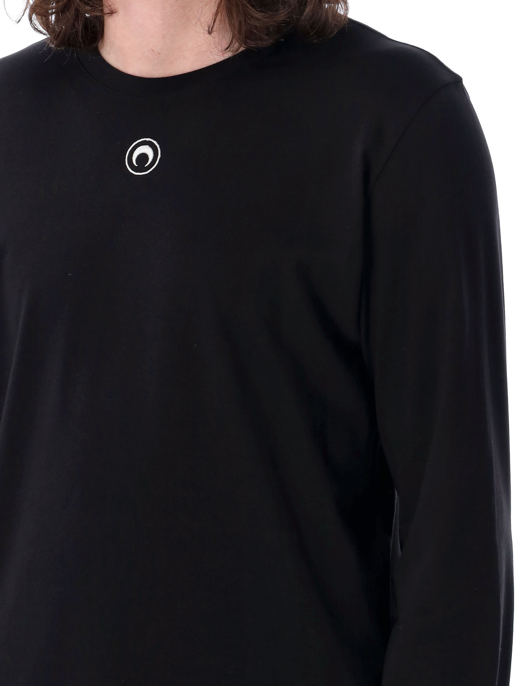 MARINE SERRE マリーンセル Tシャツ ブラック M 黒 長袖 MARINE SERRE T-shirts and Polos Black (MARINE SERRE/Tシャツ