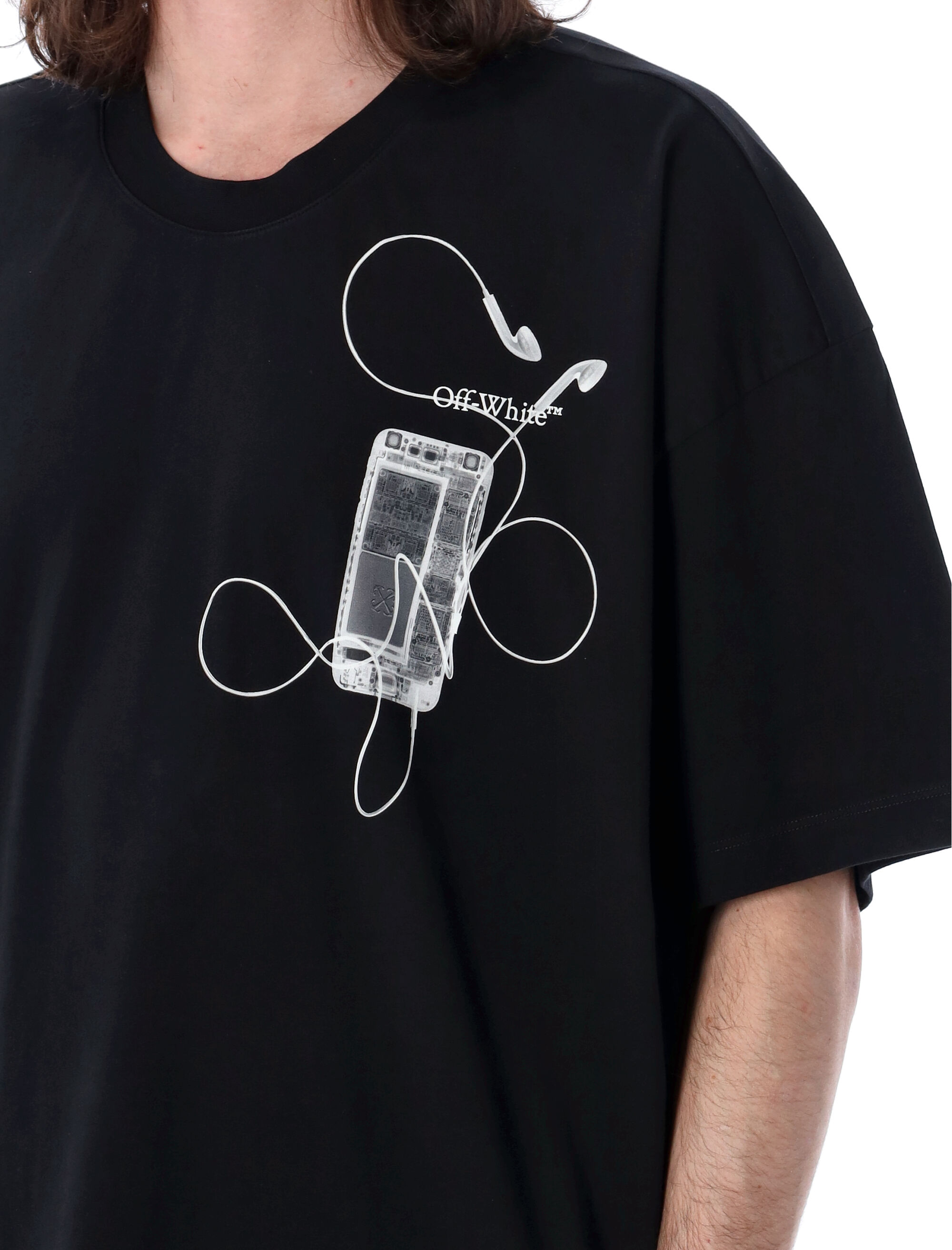 Off-White T-shirts and Polos Black OMAA161S24JER0021006 (Off-White / Tシャツ・カットソー ) | Off-White (オフホワイト)(2)