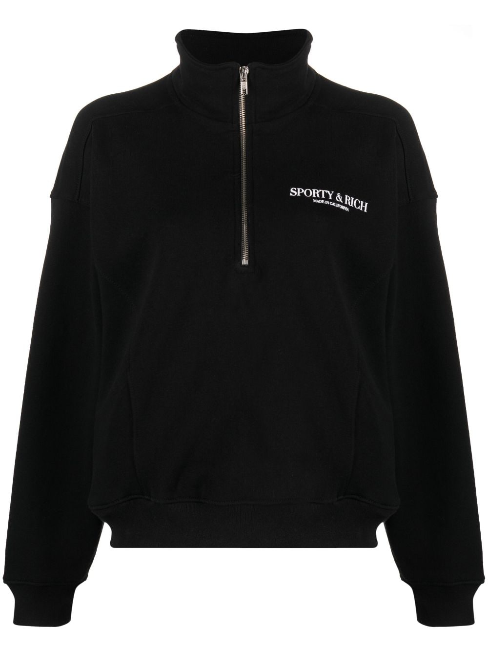 SPORTY & RICH Sweaters Black QZ841BKBLACKWHITE (Sporty & Rich / スウェット・フーディー ) | Sporty & Rich (スポーティアンドリッチ)