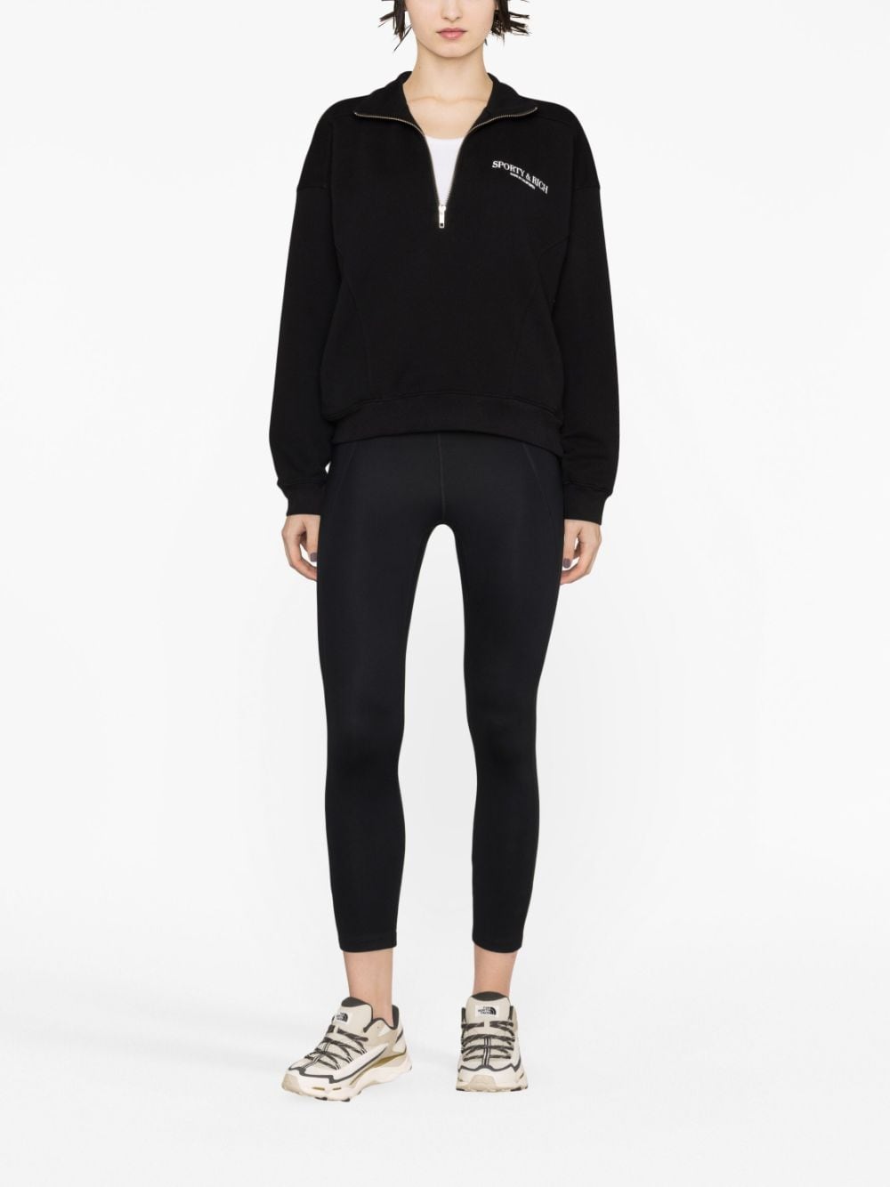 SPORTY & RICH Sweaters Black QZ841BKBLACKWHITE (Sporty & Rich / スウェット・フーディー ) | Sporty & Rich (スポーティアンドリッチ)(3)