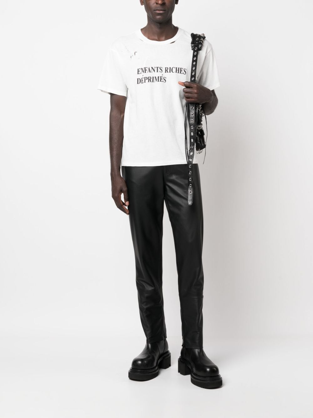 Enfants Riches Deprimes T-shirts and Polos White 010677CREAMBLACK (ENFANTS RICHES DÉPRIMÉS / Tシャツ・カットソー ) | ENFANTS RICHES DÉPRIMÉS (アンファン リッシュ デプリメ)(1)
