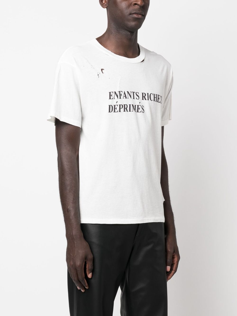 Enfants Riches Deprimes T-shirts and Polos White 010677CREAMBLACK (ENFANTS RICHES DÉPRIMÉS / Tシャツ・カットソー ) | ENFANTS RICHES DÉPRIMÉS (アンファン リッシュ デプリメ)(2)