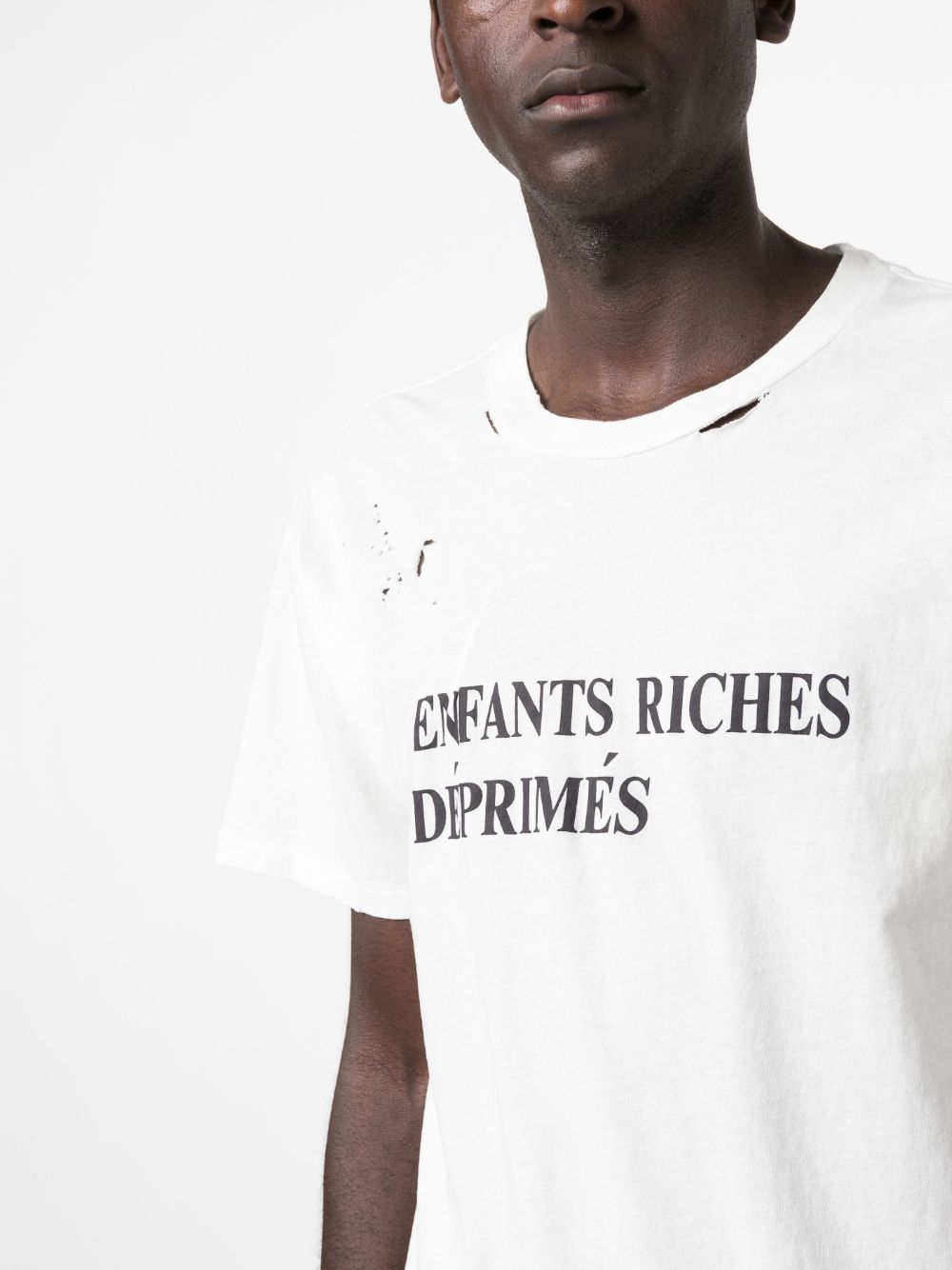 Enfants Riches Deprimes T-shirts and Polos White 010677CREAMBLACK (ENFANTS RICHES DÉPRIMÉS / Tシャツ・カットソー ) | ENFANTS RICHES DÉPRIMÉS (アンファン リッシュ デプリメ)(3)