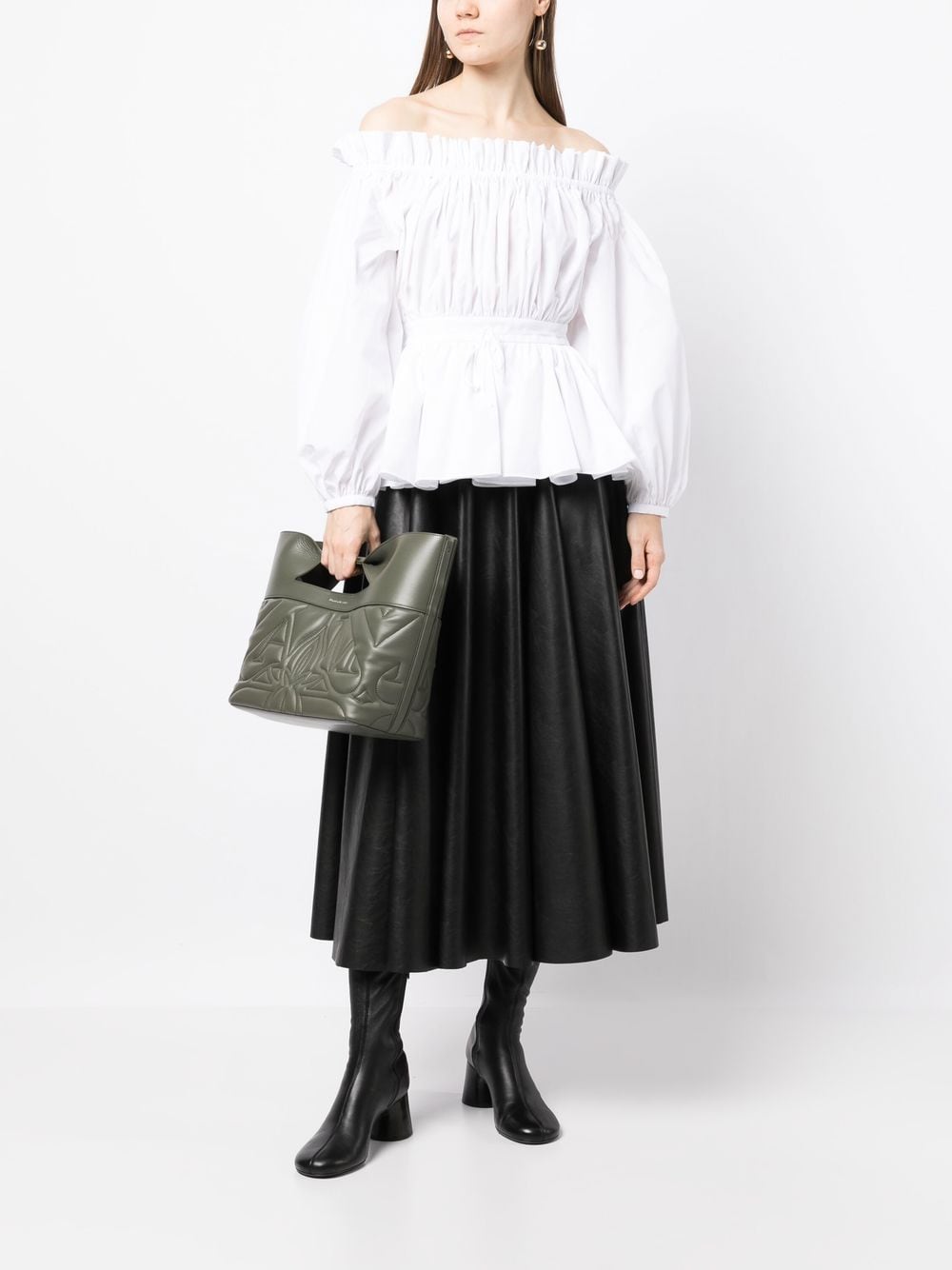 Alexander McQueen Top White 733823QAAAD9000 (Alexander McQUEEN / シャツ・ブラウス ) | Alexander McQUEEN (アレキサンダー・マックイーン)(4)