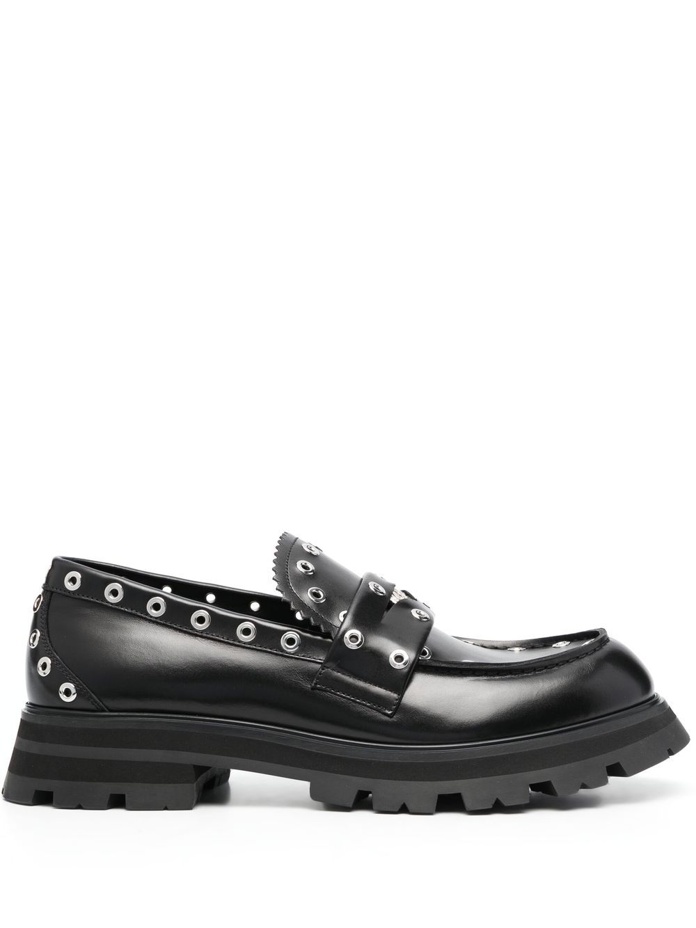Alexander McQueen Flat shoes Black 727822WHSWK1081 (Alexander McQUEEN / ローファー ) | Alexander McQUEEN (アレキサンダー・マックイーン)