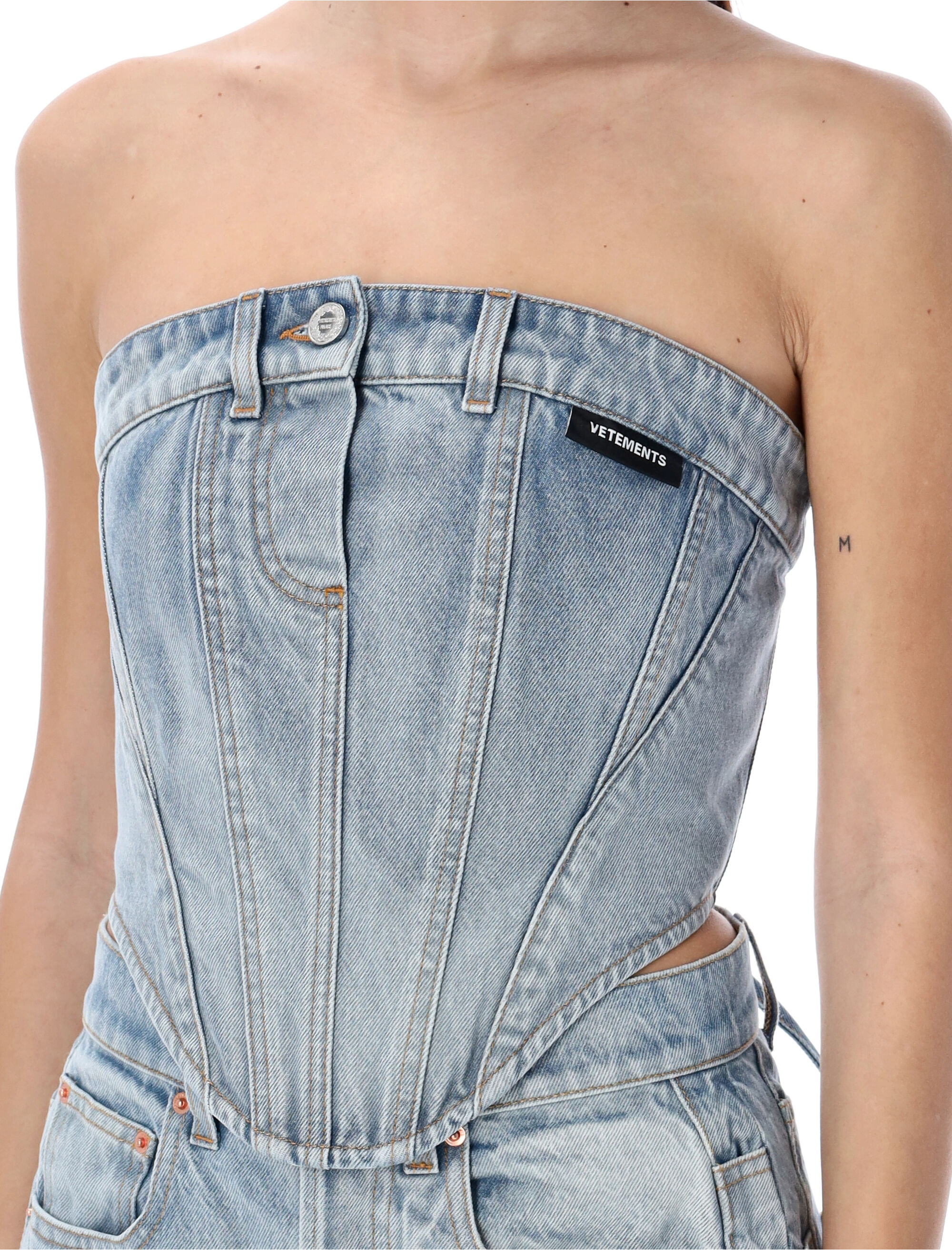 Vetements Top Blue WE64TO100NDENIMBLUE (VETEMENTS / タンクトップ・キャミソール ) | VETEMENTS (ヴェトモン)(2)