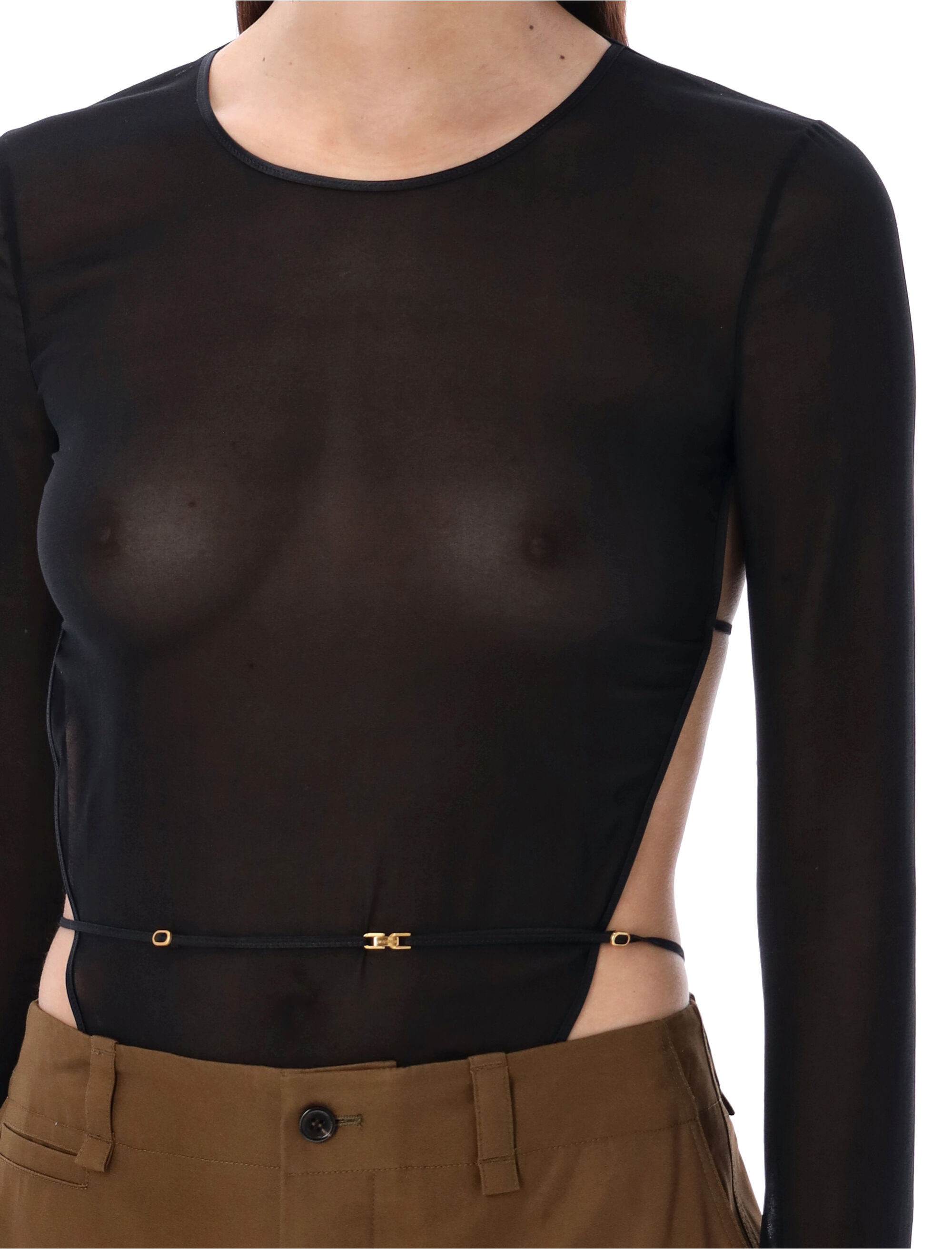 Saint Laurent Top Black 791344Y37TE1000 (Saint Laurent / ボディスーツ ) | Saint Laurent (サンローラン)(2)