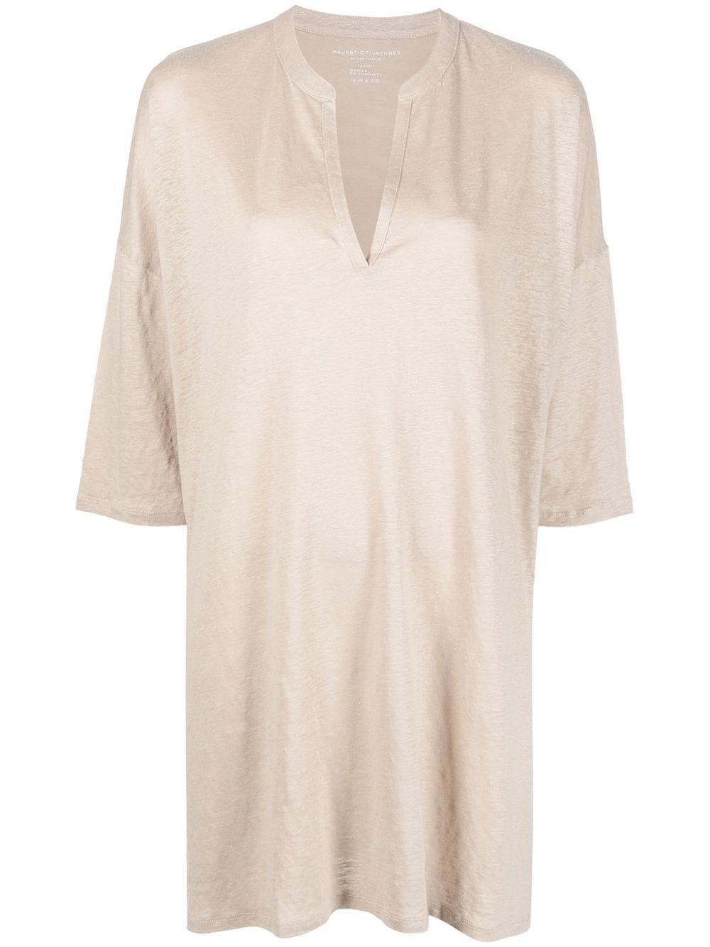 Majestic Dresses Beige M011FTQ007TUNIQUE677 (MAJESTIC FILATURES / ワンピース・ドレス・オールインワン ) | MAJESTIC FILATURES (マジェスティック フィラチュール)