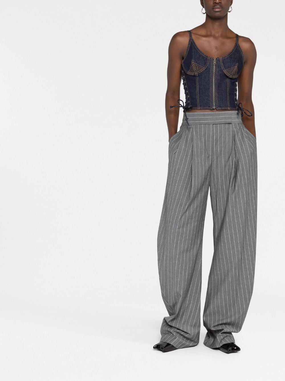 JEAN PAUL GAULTIER Top Blue ST012D00455 (Jean Paul GAULTIER / タンクトップ・キャミソール ) | Jean Paul GAULTIER (ジャンポール ゴルチエ)(4)