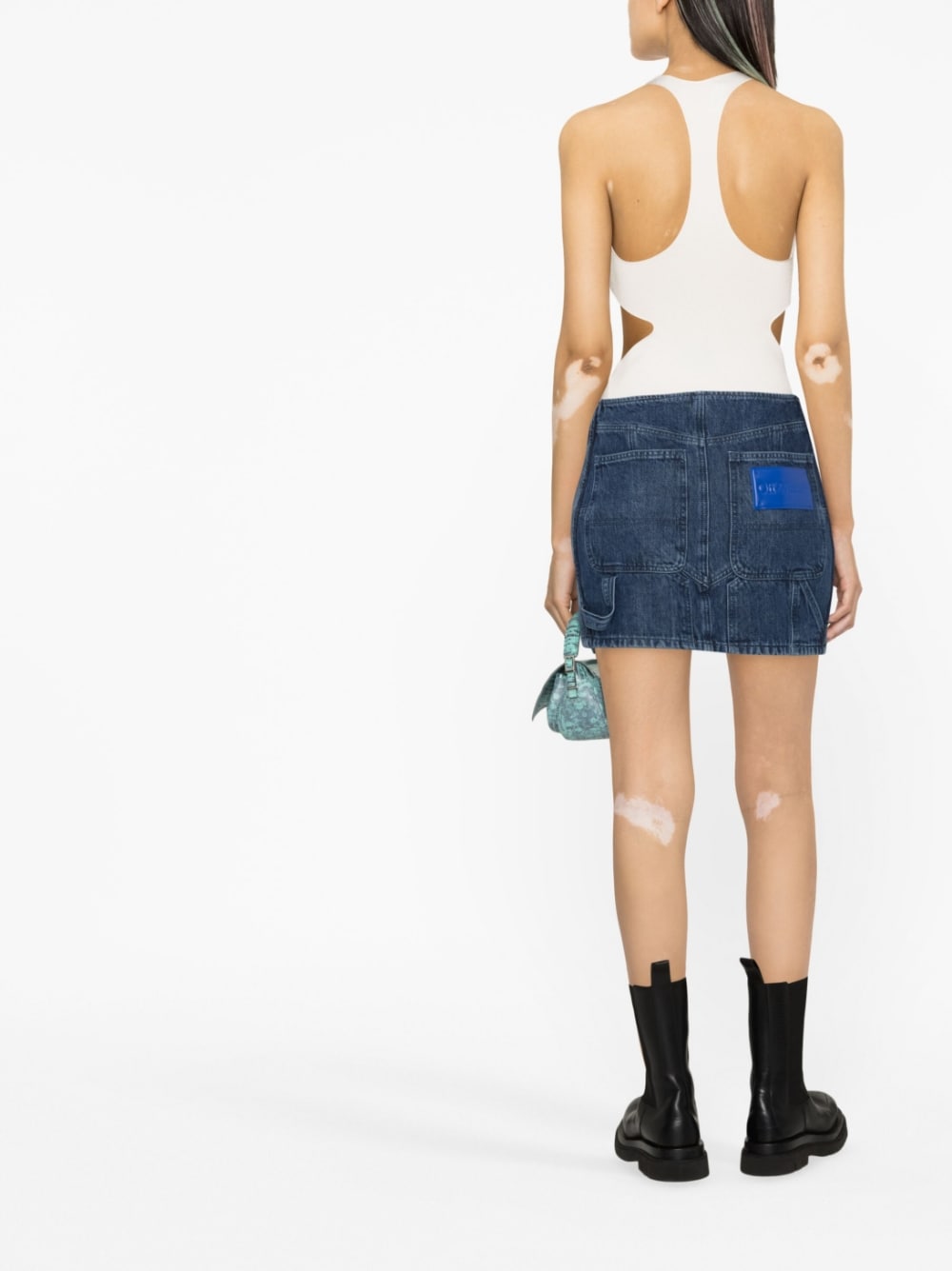 Off White Skirts Blue OWYF019S23DEN0014500 (Off-White / スカート ) | Off-White (オフホワイト)(3)