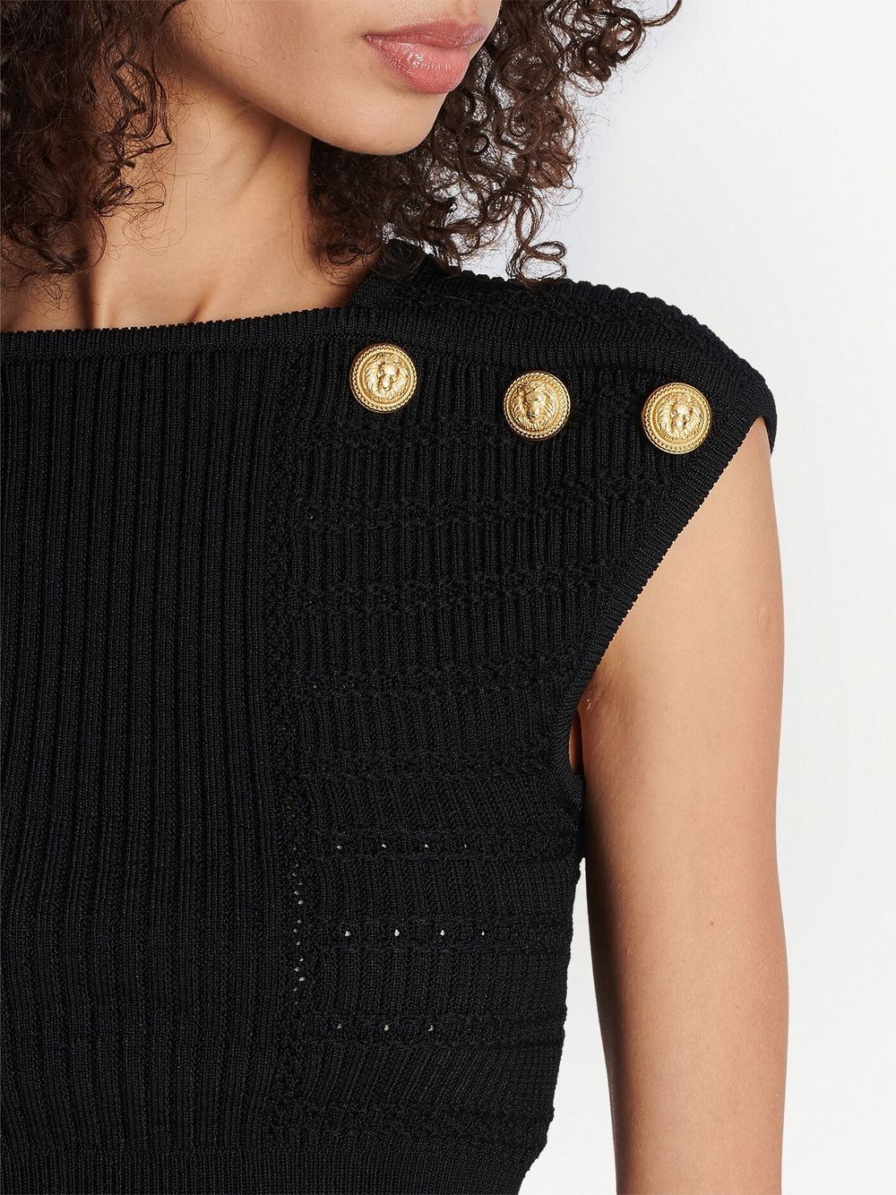 Balmain Top Black AF1AI075KE100PA (Balmain / タンクトップ・キャミソール ) | Balmain (バルマン)(1)