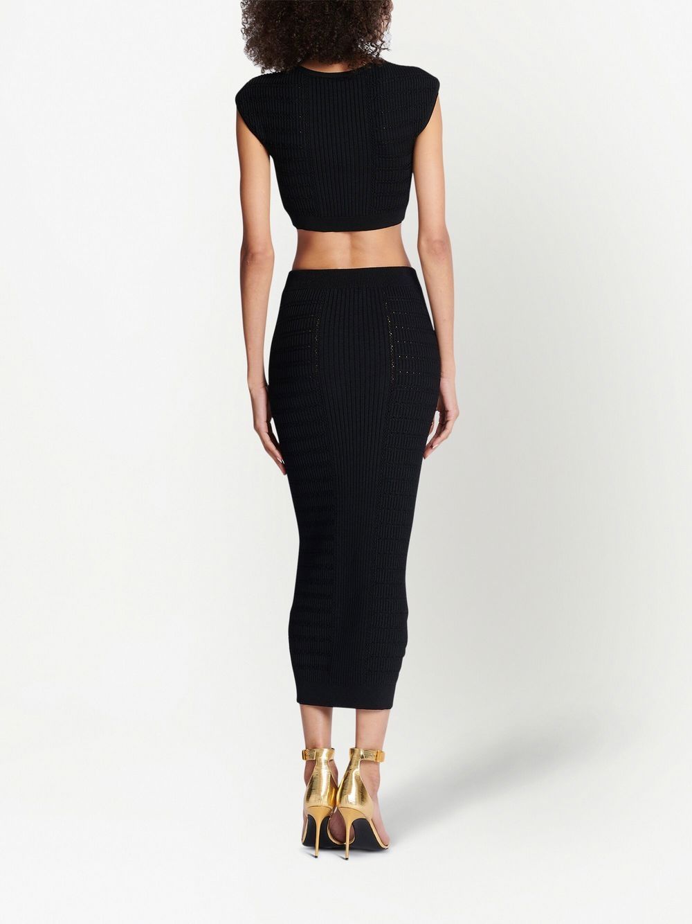 Balmain Top Black AF1AI075KE100PA (Balmain / タンクトップ・キャミソール ) | Balmain (バルマン)(2)