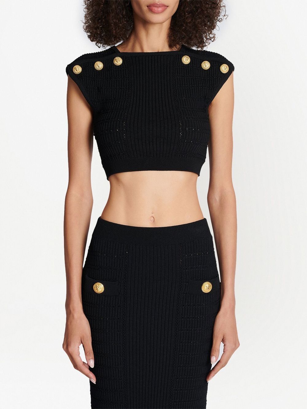Balmain Top Black AF1AI075KE100PA (Balmain / タンクトップ・キャミソール ) | Balmain (バルマン)(3)