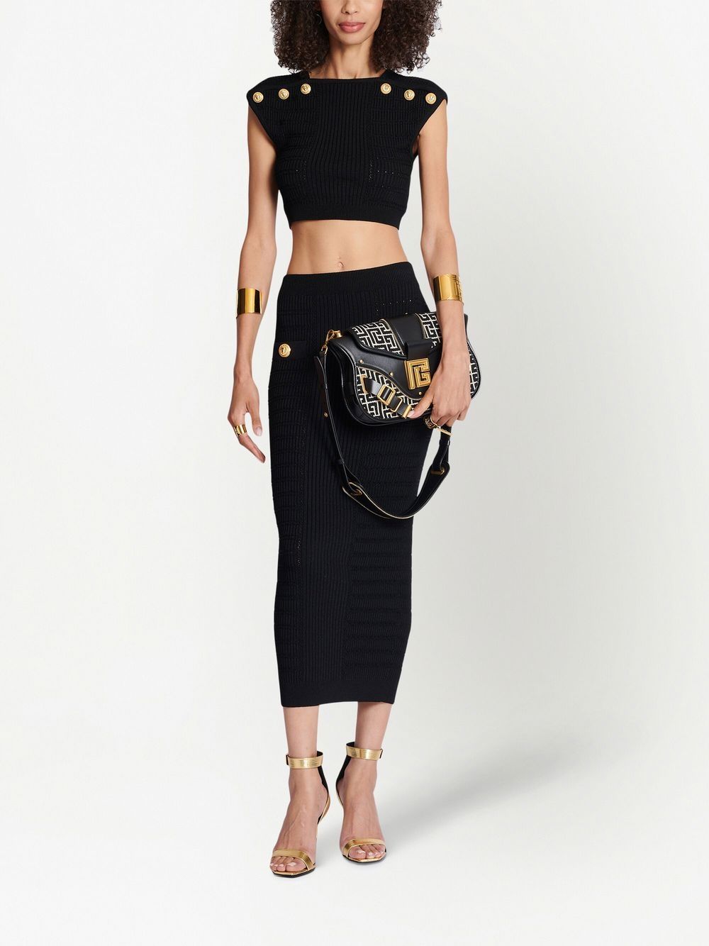 Balmain Top Black AF1AI075KE100PA (Balmain / タンクトップ・キャミソール ) | Balmain (バルマン)(4)