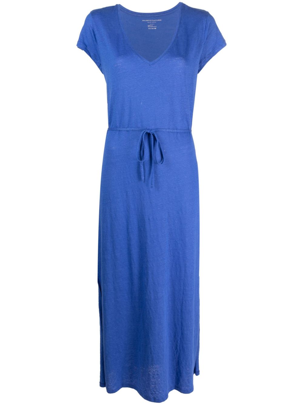 Majestic Dresses Blue M011FRO167ROBE285 (MAJESTIC FILATURES / ワンピース・ドレス・オールインワン ) | MAJESTIC FILATURES (マジェスティック フィラチュール)