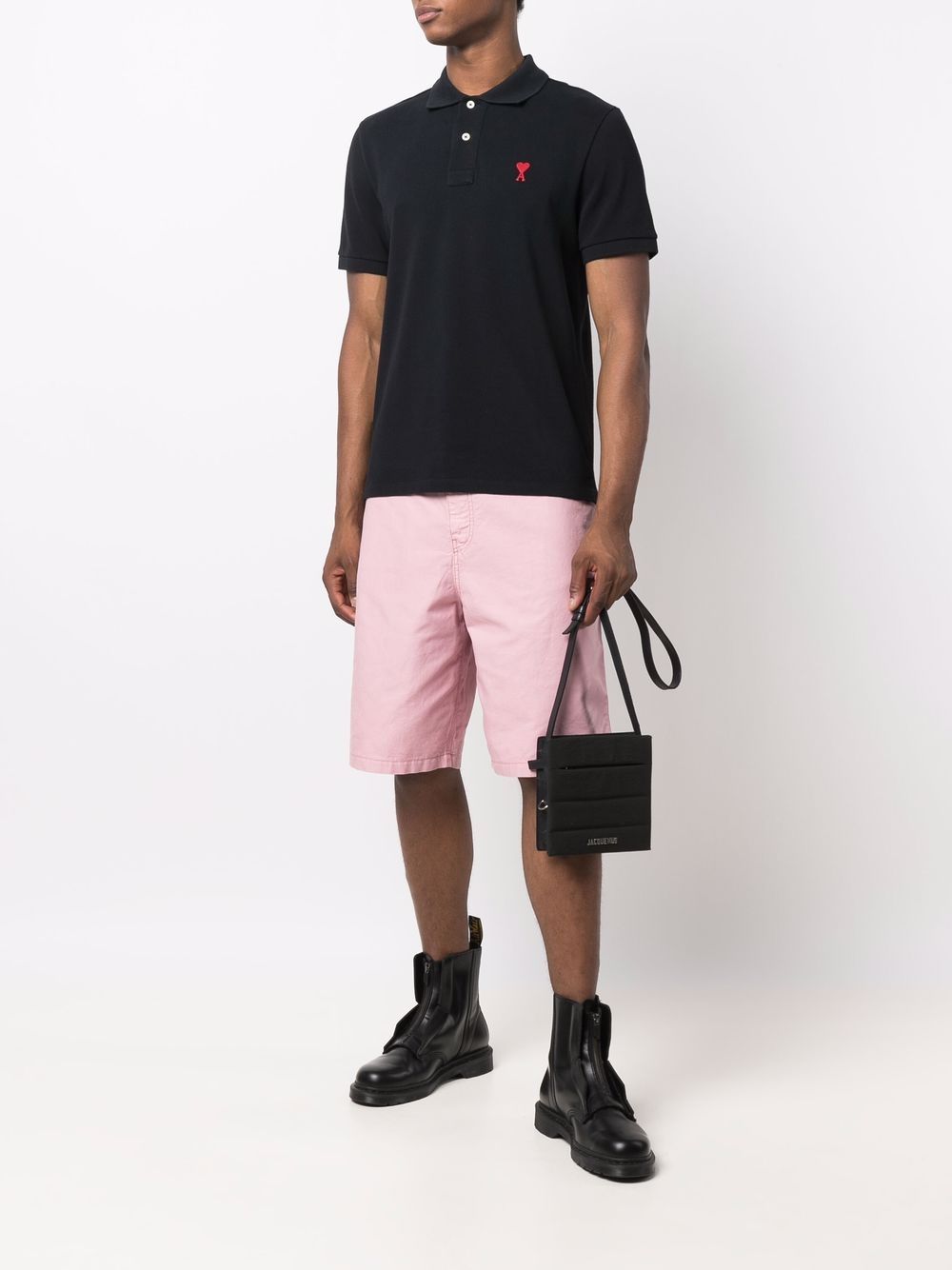 Ami Paris T-shirts and Polos Black BFHPL001760001 (AMI Paris / ポロシャツ ) | AMI Paris (アミパリス)(2)