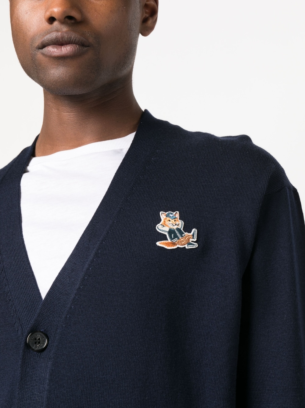 MAISON KITSUNE' Sweaters Blue KM00504KT1036P480 (Maison Kitsuné / ニット・セーター・カーディガン ) | Maison Kitsuné (メゾン キツネ)(2)