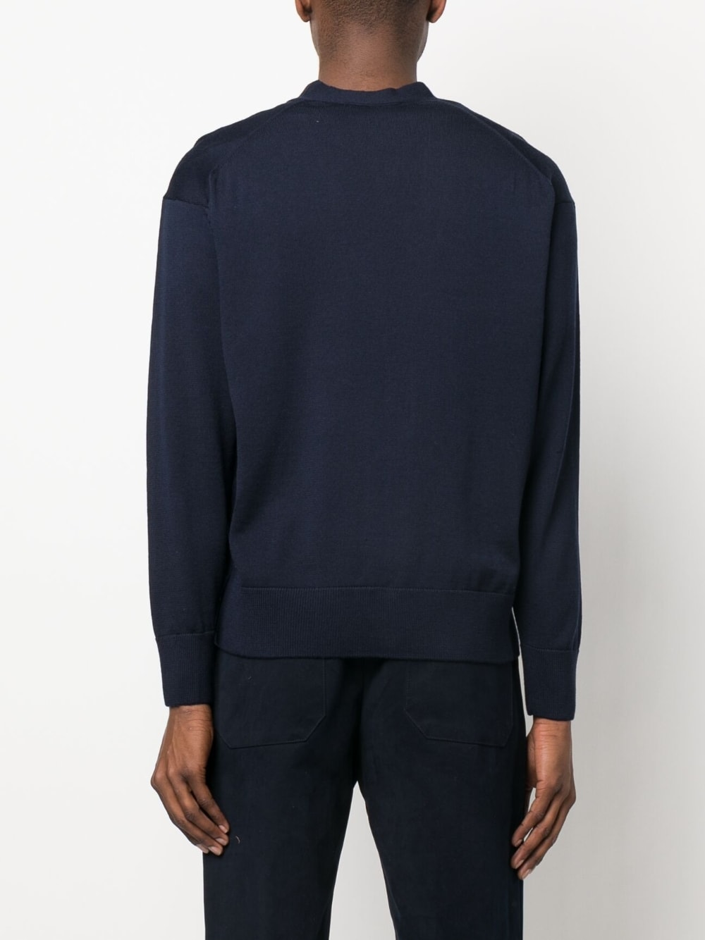 MAISON KITSUNE' Sweaters Blue KM00504KT1036P480 (Maison Kitsuné / ニット・セーター・カーディガン ) | Maison Kitsuné (メゾン キツネ)(4)