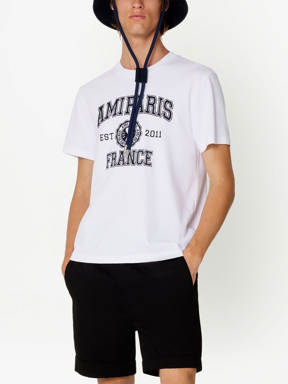 Ami Paris T-shirts and Polos White HTS008726100 (AMI Paris / Tシャツ・カットソー ) | AMI Paris (アミパリス)(1)