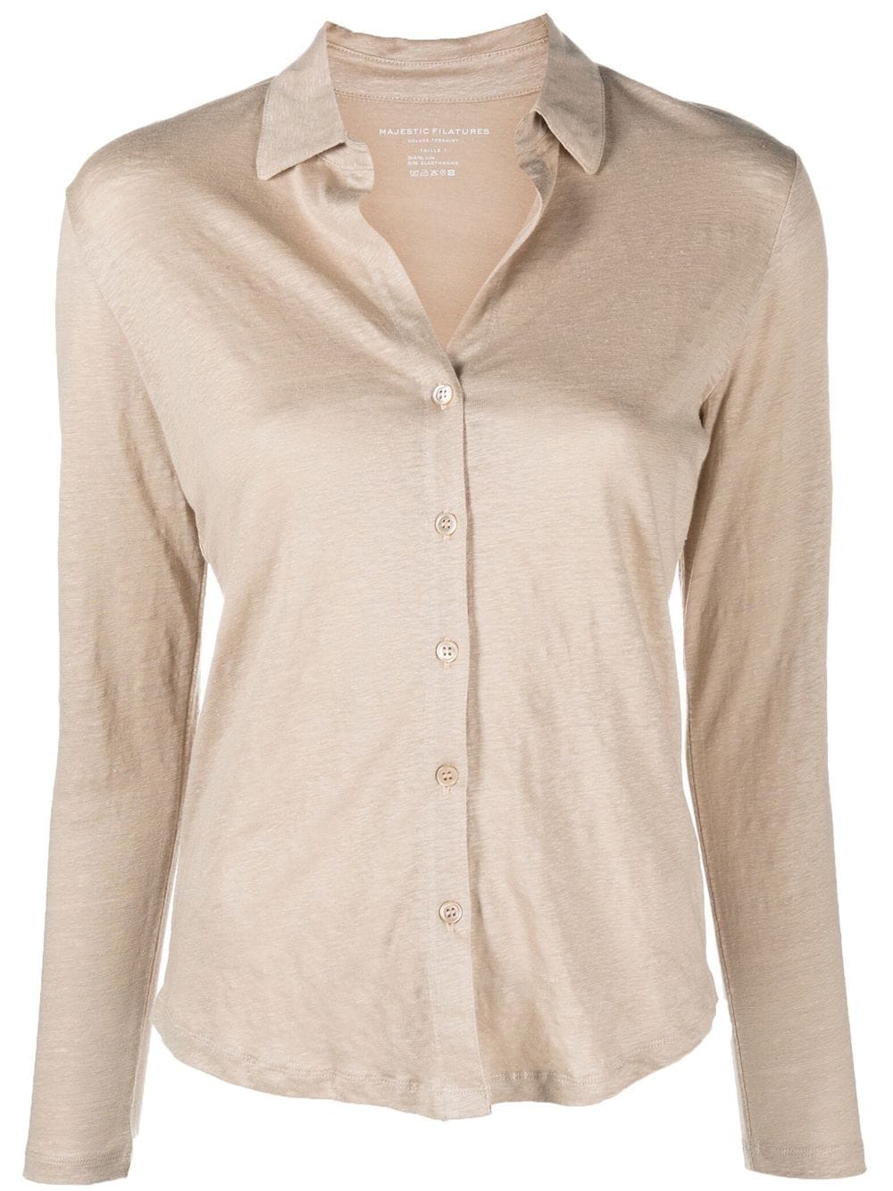 Majestic Shirts Beige M011FCH032CHEMISE677 (MAJESTIC FILATURES / シャツ・ブラウス ) | MAJESTIC FILATURES (マジェスティック フィラチュール)