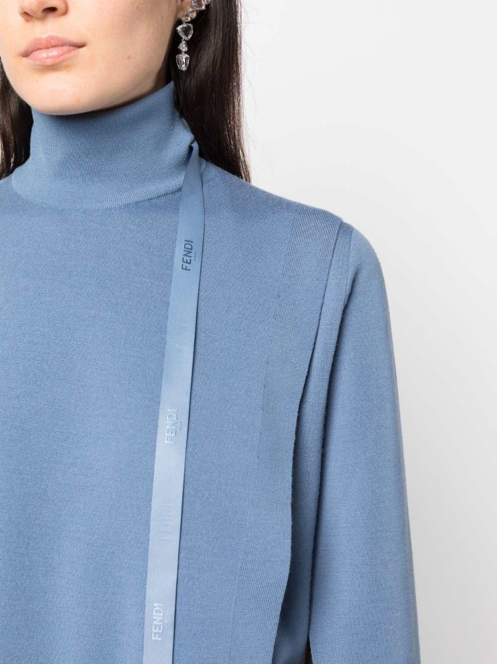 Fendi Sweaters Clear Blue FZX972ANJKF1KE5 (FENDI / ニット・セーター・カーディガン ) | FENDI (フェンディ)(3)