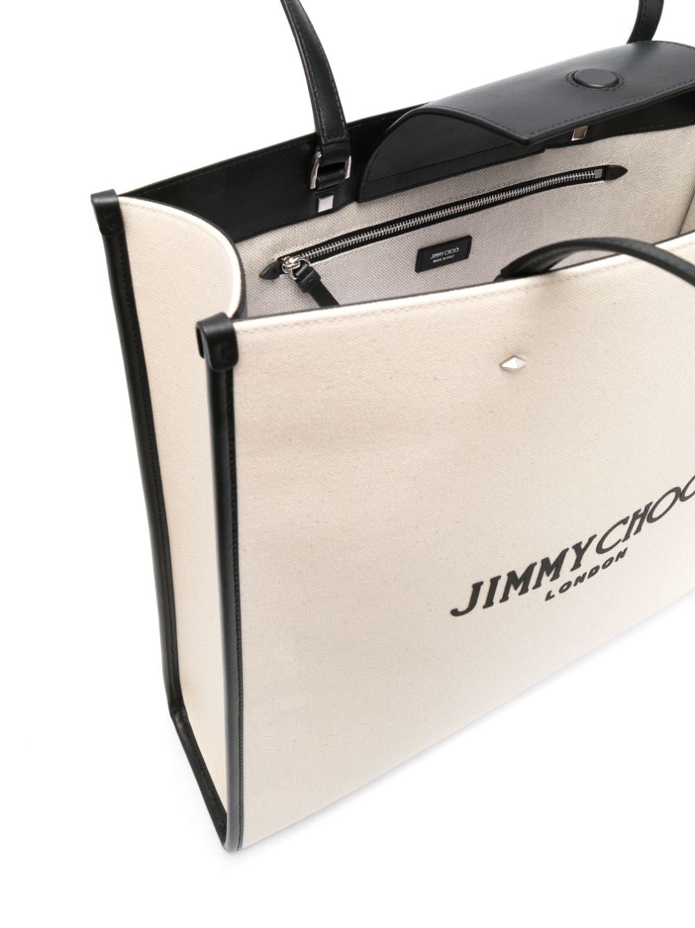 Jimmy Choo Bags.. Beige NSTOTELCZMNATURALBLACKSILVER (JIMMY CHOO / トートバッグ ) | JIMMY CHOO (ジミー チュウ)(3)