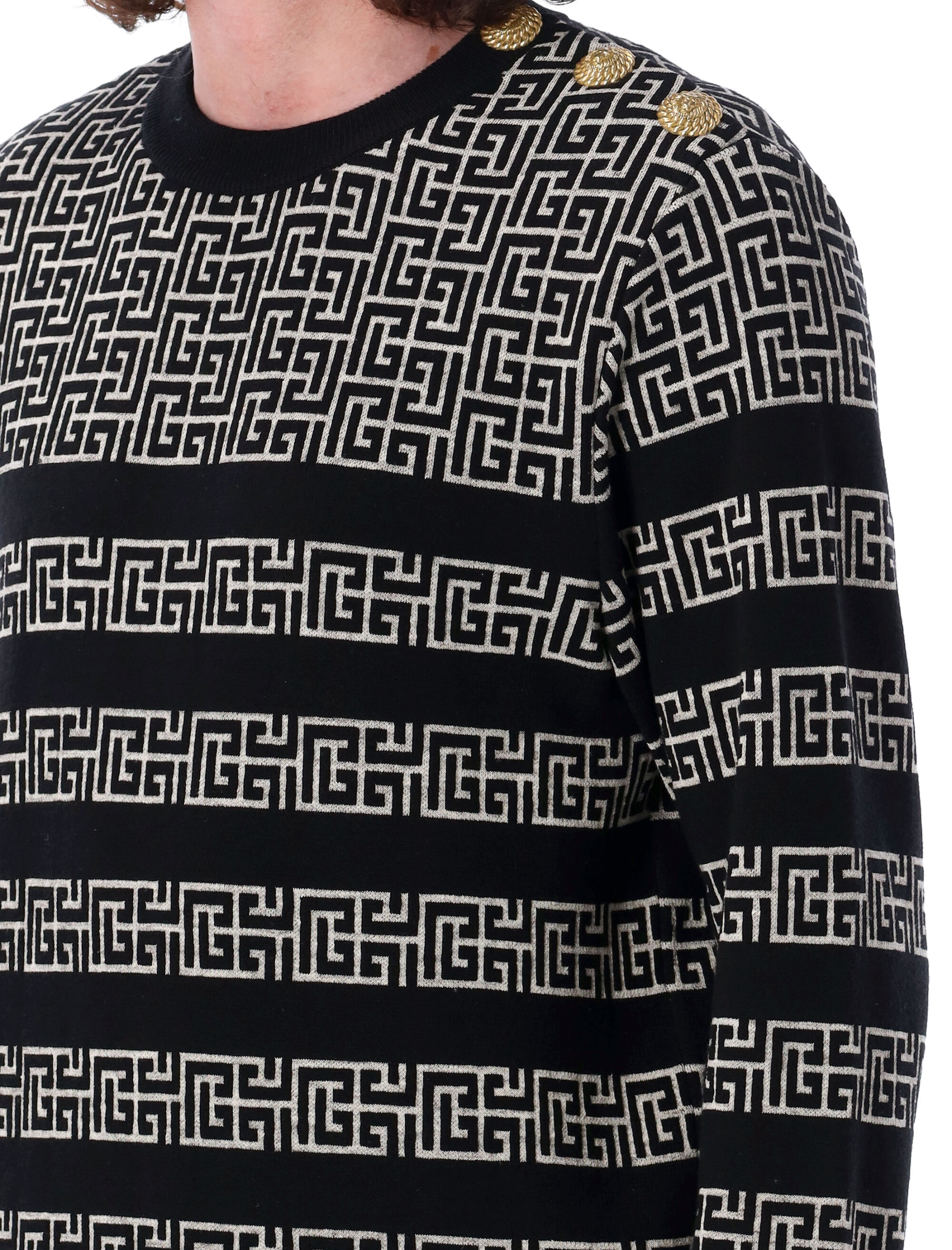 Balmain Sweaters White DH1KD010KH09GFE (Balmain / ニット・セーター・カーディガン ) | Balmain (バルマン)(2)