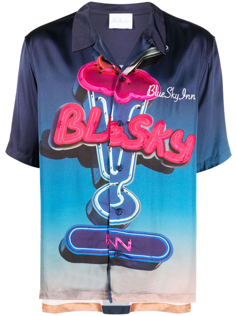BLUE SKY INN Shirts Blue BS2302SH040PRINTMIL (Blue Sky Inn / シャツ・ブラウス ) | Blue Sky Inn (ブルースカイ イン)