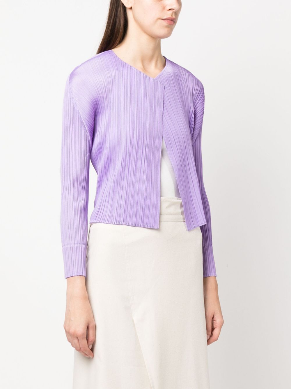 Pleats Please Sweaters Purple PP38JO11481 (PLEATS PLEASE ISSEY MIYAKE / ニット・セーター・カーディガン ) | PLEATS PLEASE ISSEY MIYAKE (プリーツ プリーズ イッセイ ミヤケ)(1)