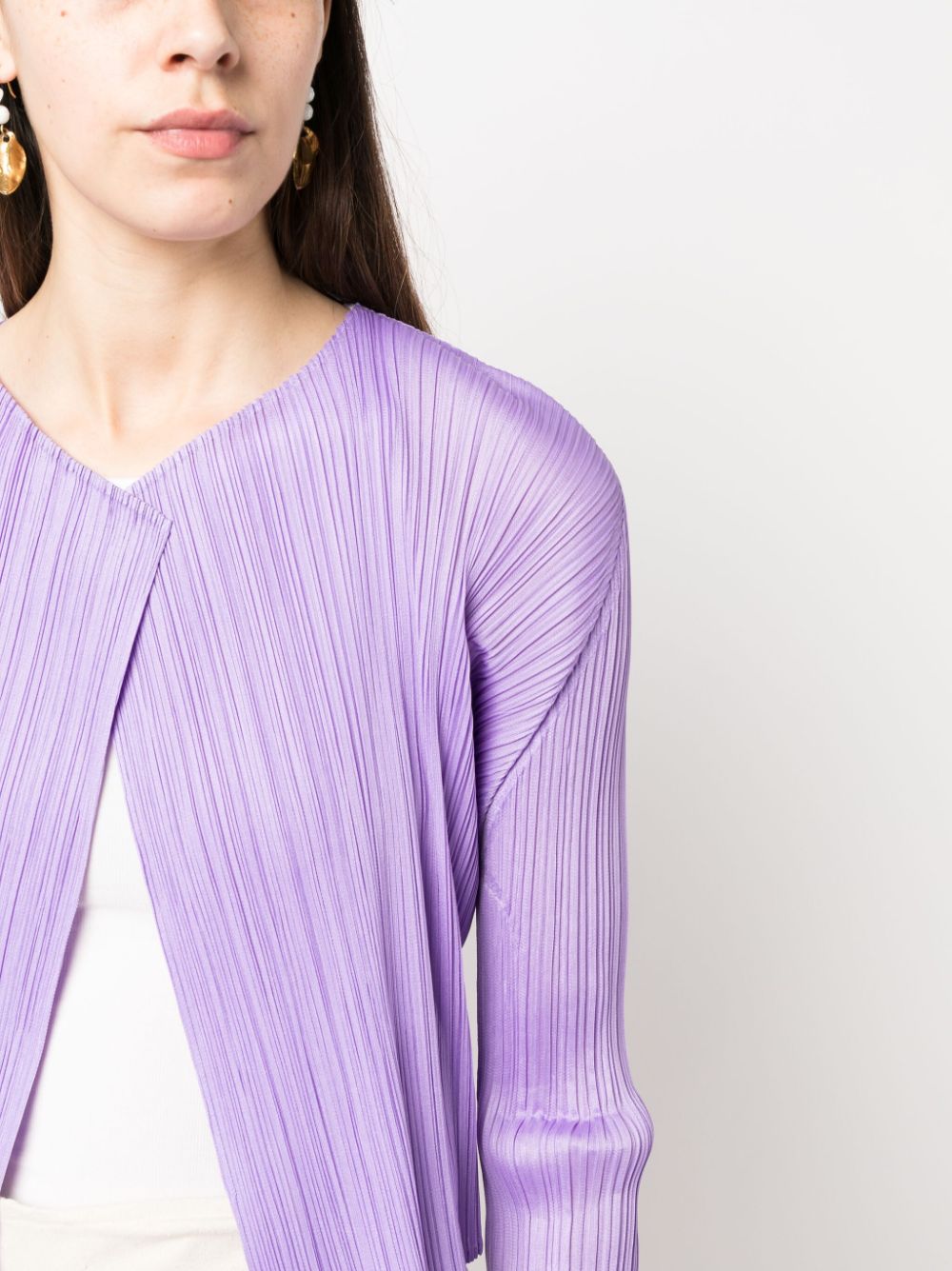 Pleats Please Sweaters Purple PP38JO11481 (PLEATS PLEASE ISSEY MIYAKE / ニット・セーター・カーディガン ) | PLEATS PLEASE ISSEY MIYAKE (プリーツ プリーズ イッセイ ミヤケ)(2)