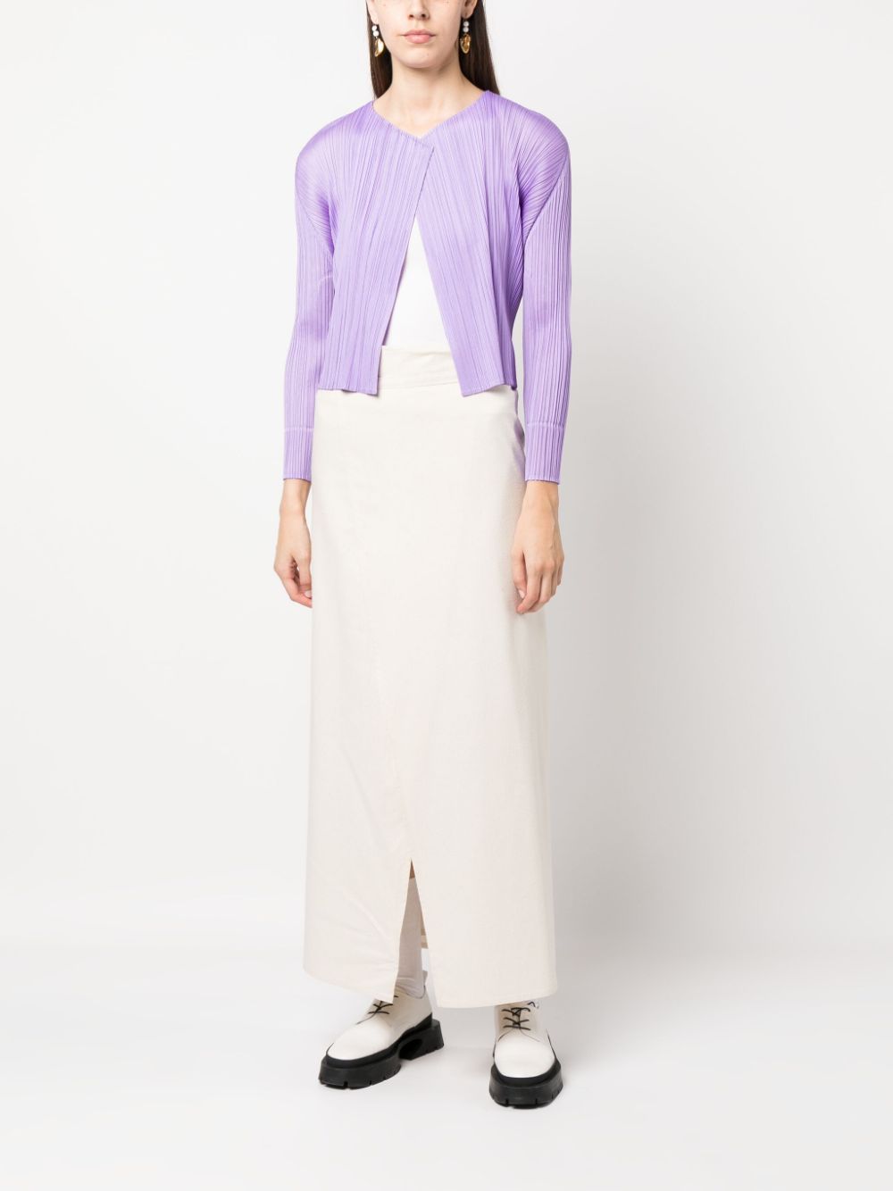 Pleats Please Sweaters Purple PP38JO11481 (PLEATS PLEASE ISSEY MIYAKE / ニット・セーター・カーディガン ) | PLEATS PLEASE ISSEY MIYAKE (プリーツ プリーズ イッセイ ミヤケ)(4)