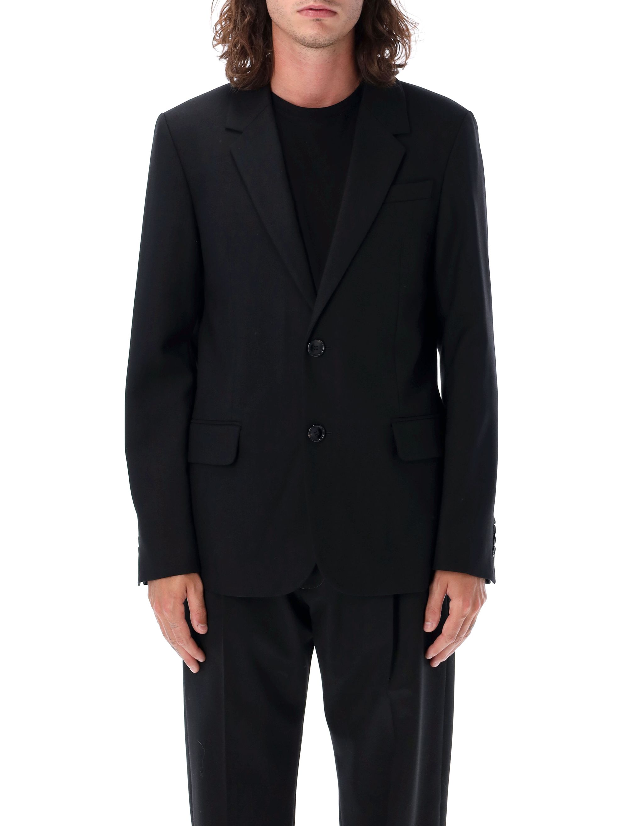 Ami Paris Jackets Black HBV107WV0026001 (AMI Paris / スーツ・ジャケット ) | AMI Paris (アミパリス)