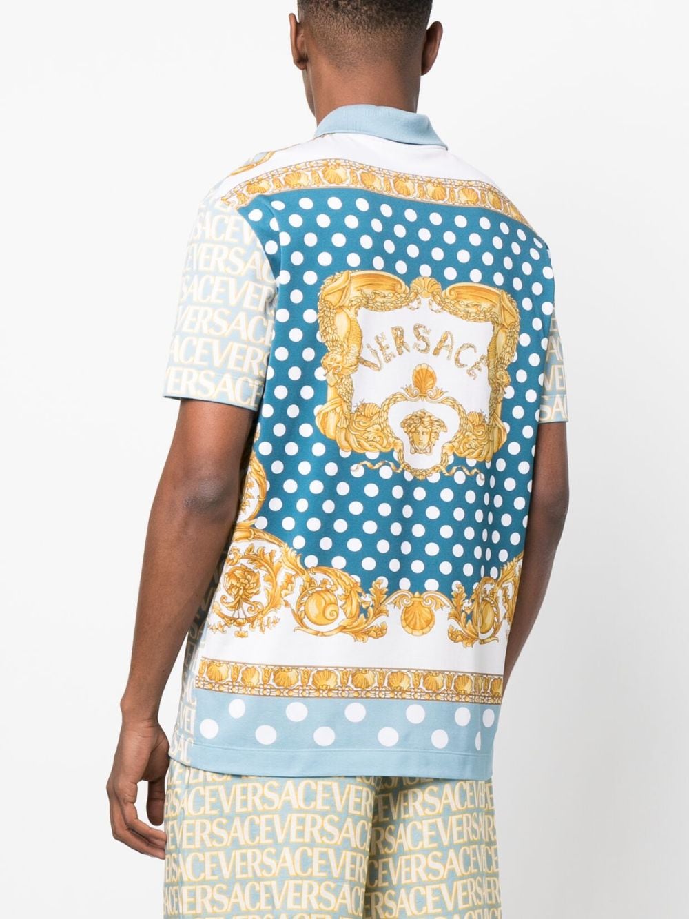 VERSACE LA VACANZA T-shirts and Polos Clear Blue 10108431A079045V510 (VERSACE / ポロシャツ ) | VERSACE (ヴェルサーチェ)(4)