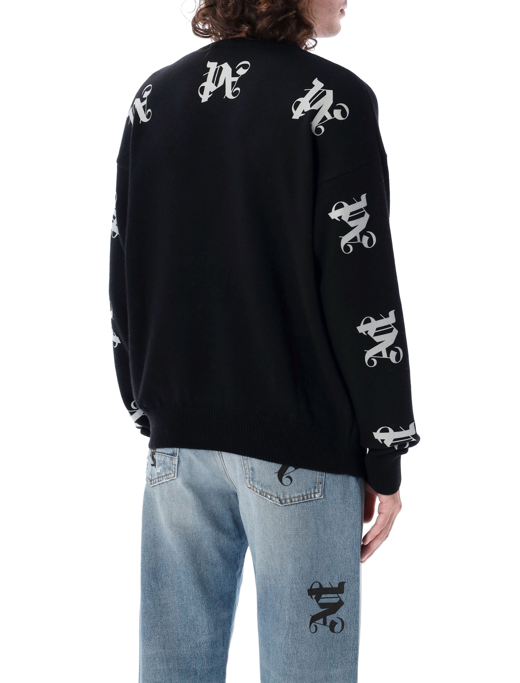 Palm Angels Sweaters Black PMHE054F24KNI0021003 (Palm Angels / ニット・セーター・カーディガン ) | Palm Angels (パームエンジェルス)(1)