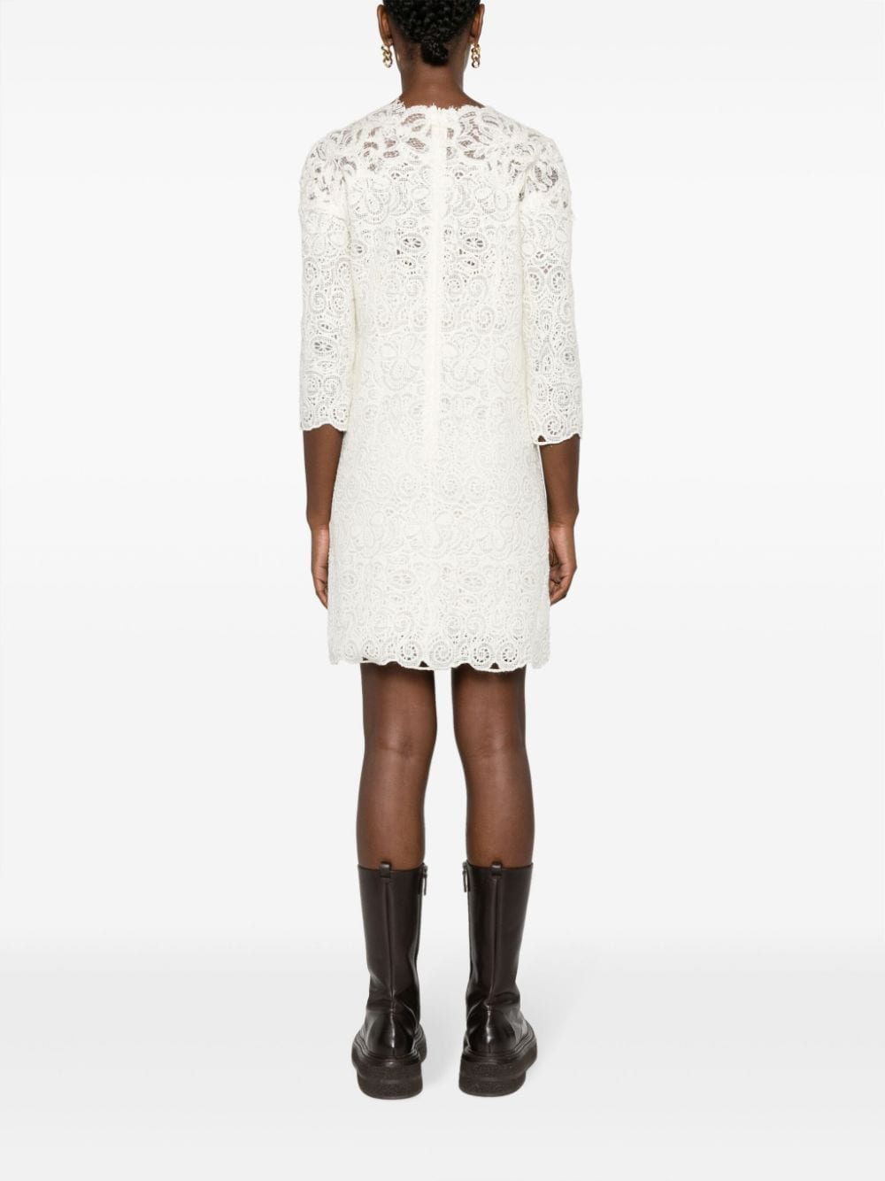Ermanno Scervino Dresses White D432Q335BQF14300 (ERMANNO SCERVINO / ワンピース・ドレス・オールインワン ) | ERMANNO SCERVINO (エルマンノ シェルヴィーノ)(1)