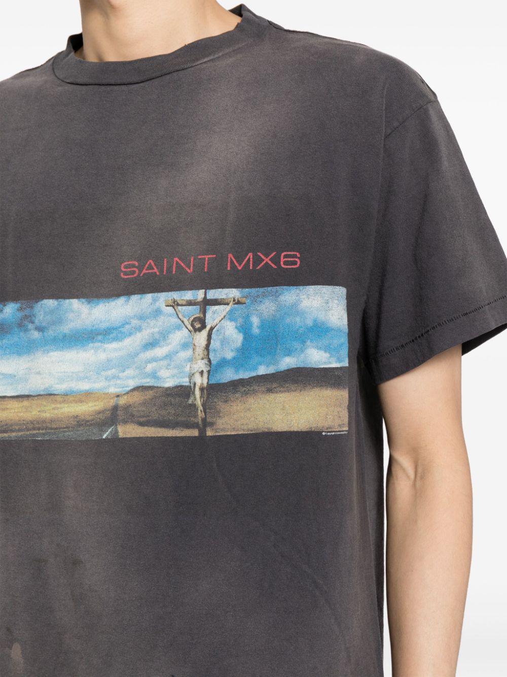 SAINT MXXXXXX T-shirts and Polos Black SMA230000001BLACK (SAINT Mxxxxxx / Tシャツ・カットソー ) | SAINT Mxxxxxx (セント マイケル)(1)