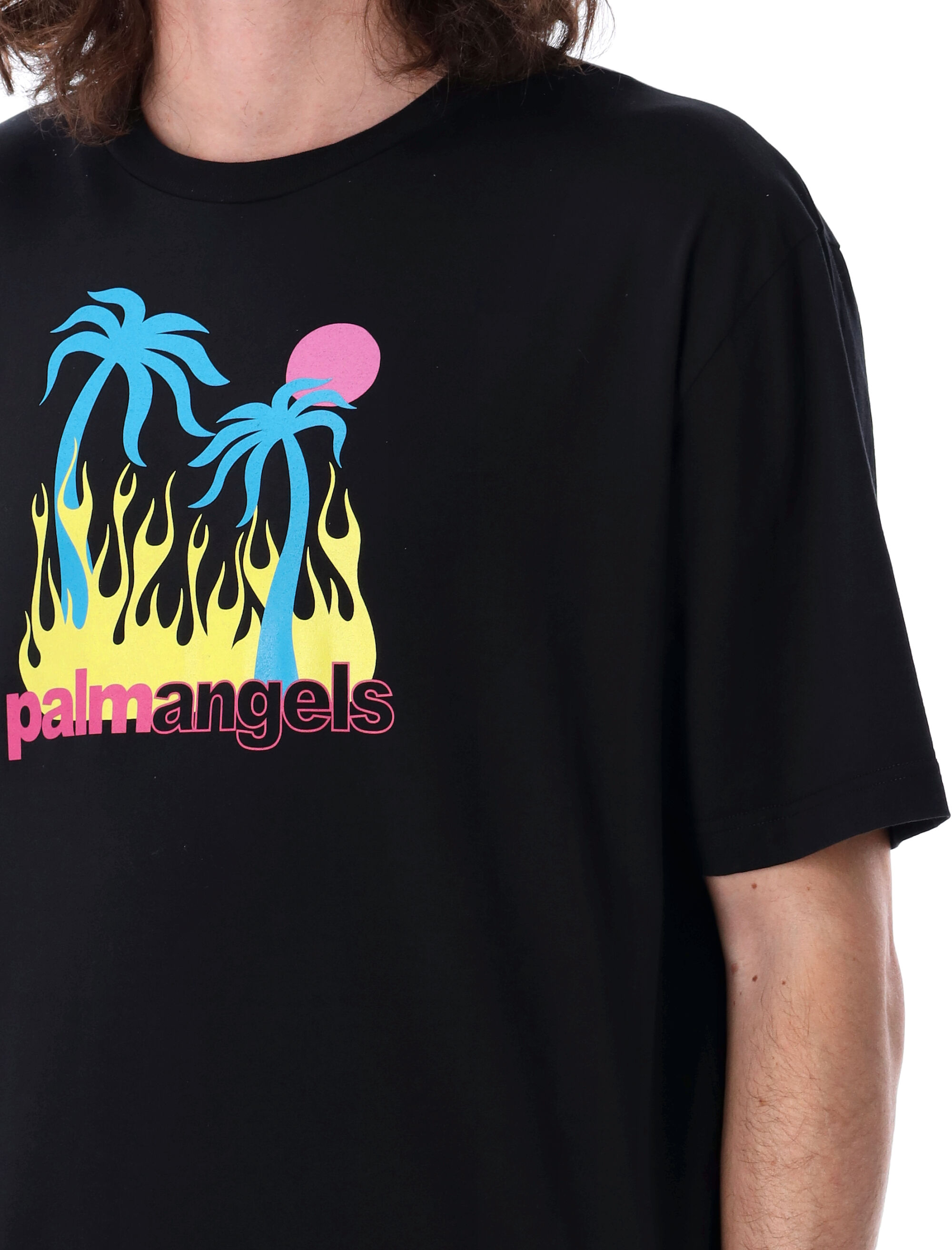 Palm Angels T-shirts and Polos Black PMAA089S25JER0021084 (Palm Angels / Tシャツ・カットソー ) | Palm Angels (パームエンジェルス)(2)