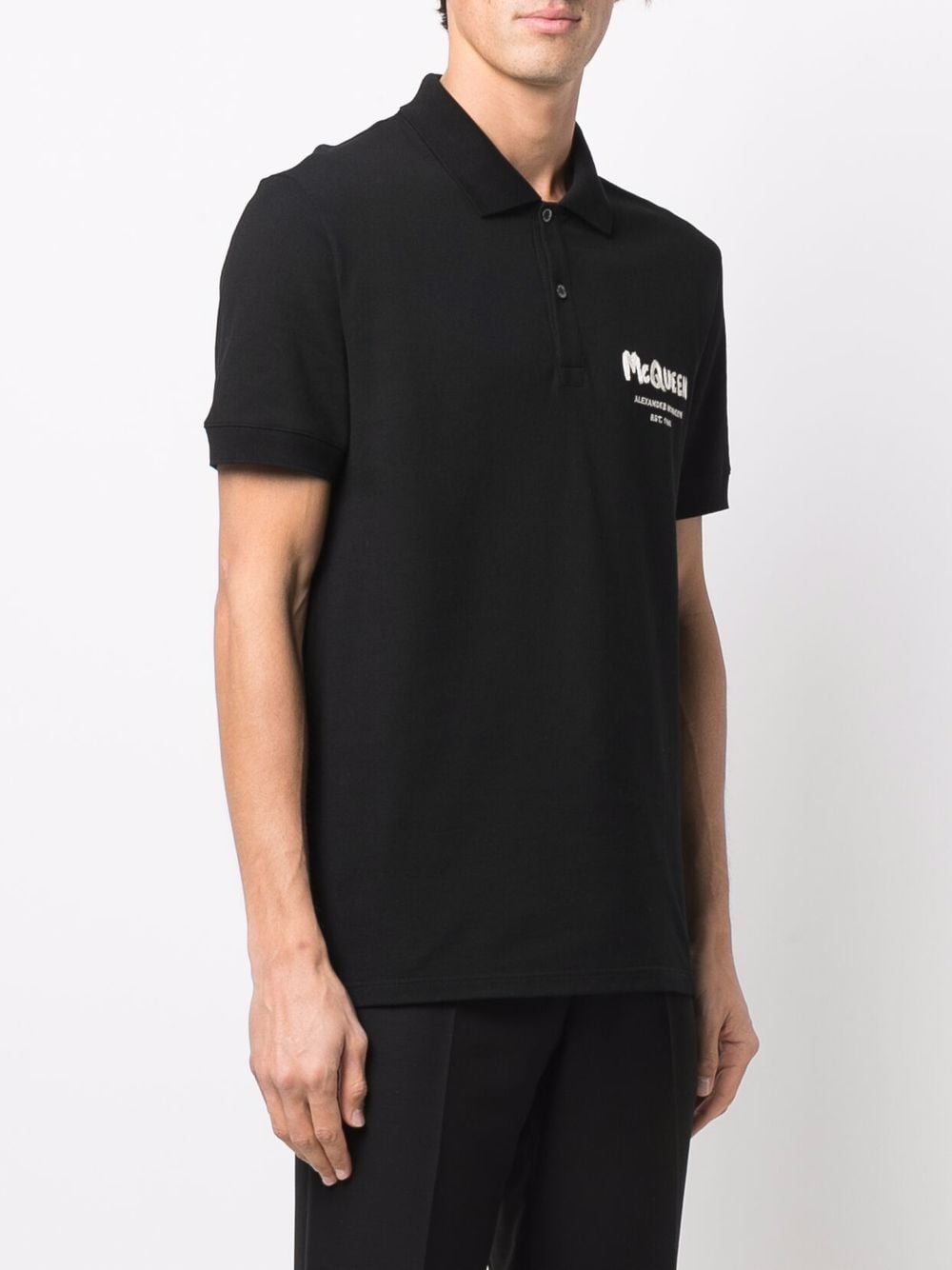 Alexander McQueen T-shirts and Polos Black 662551QRX331000 (Alexander McQUEEN / ポロシャツ ) | Alexander McQUEEN (アレキサンダー・マックイーン)(3)