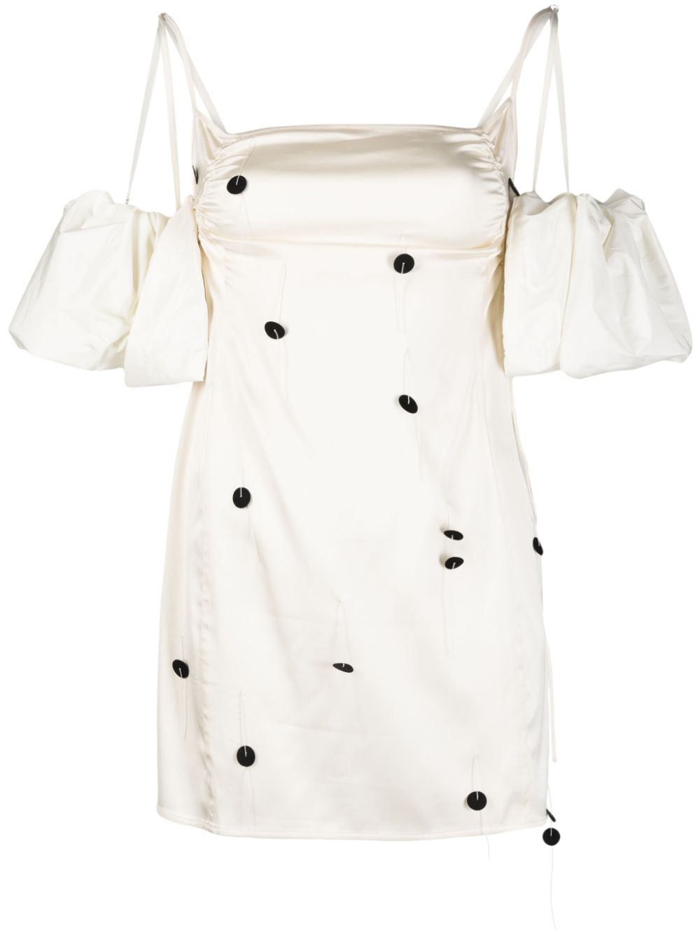 JACQUEMUS Dresses White 233DR0751000OFFWHITEBLACK (JACQUEMUS / ワンピース・ドレス・オールインワン ) | JACQUEMUS (ジャックムス)