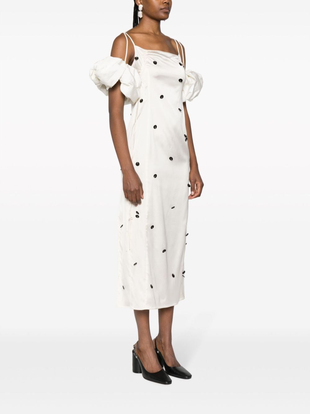 JACQUEMUS Dresses White 233DR0741000OFFWHITEBLACK (JACQUEMUS / ワンピース・ドレス・オールインワン ) | JACQUEMUS (ジャックムス)(2)