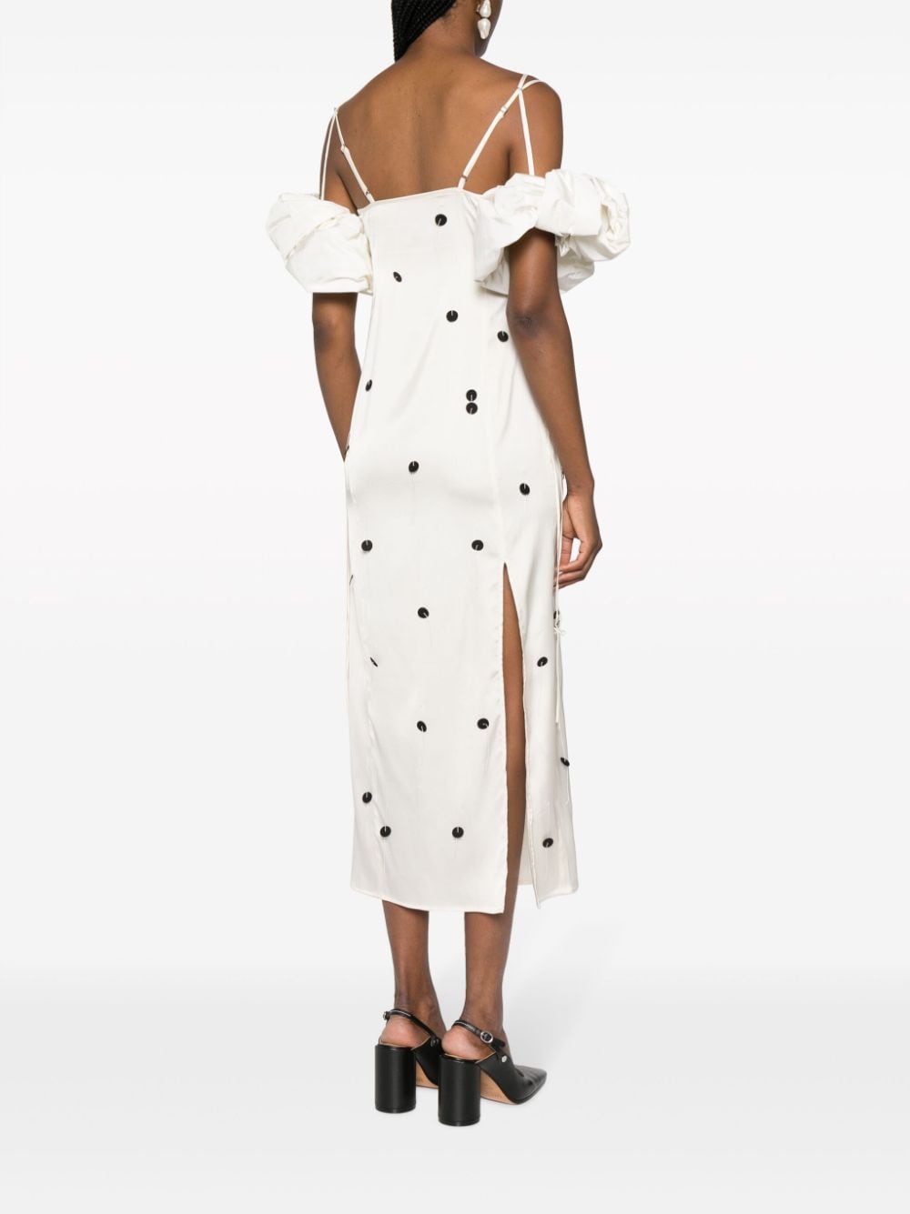 JACQUEMUS Dresses White 233DR0741000OFFWHITEBLACK (JACQUEMUS / ワンピース・ドレス・オールインワン ) | JACQUEMUS (ジャックムス)(3)