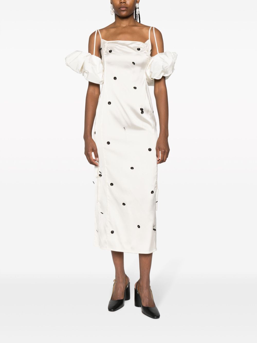 JACQUEMUS Dresses White 233DR0741000OFFWHITEBLACK (JACQUEMUS / ワンピース・ドレス・オールインワン ) | JACQUEMUS (ジャックムス)(4)