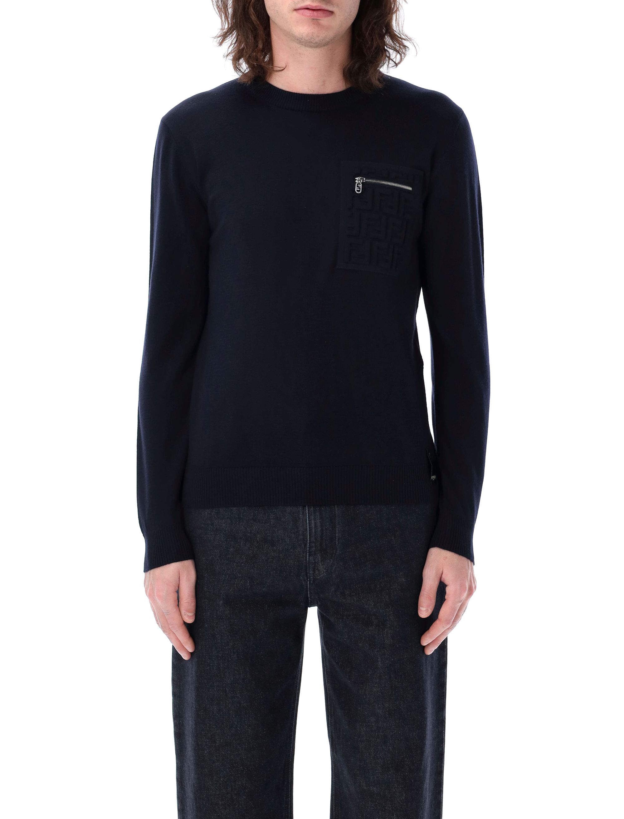 Fendi Sweaters Blue FZE035ATMOF0QG3 (FENDI / ニット・セーター・カーディガン ) | FENDI (フェンディ)