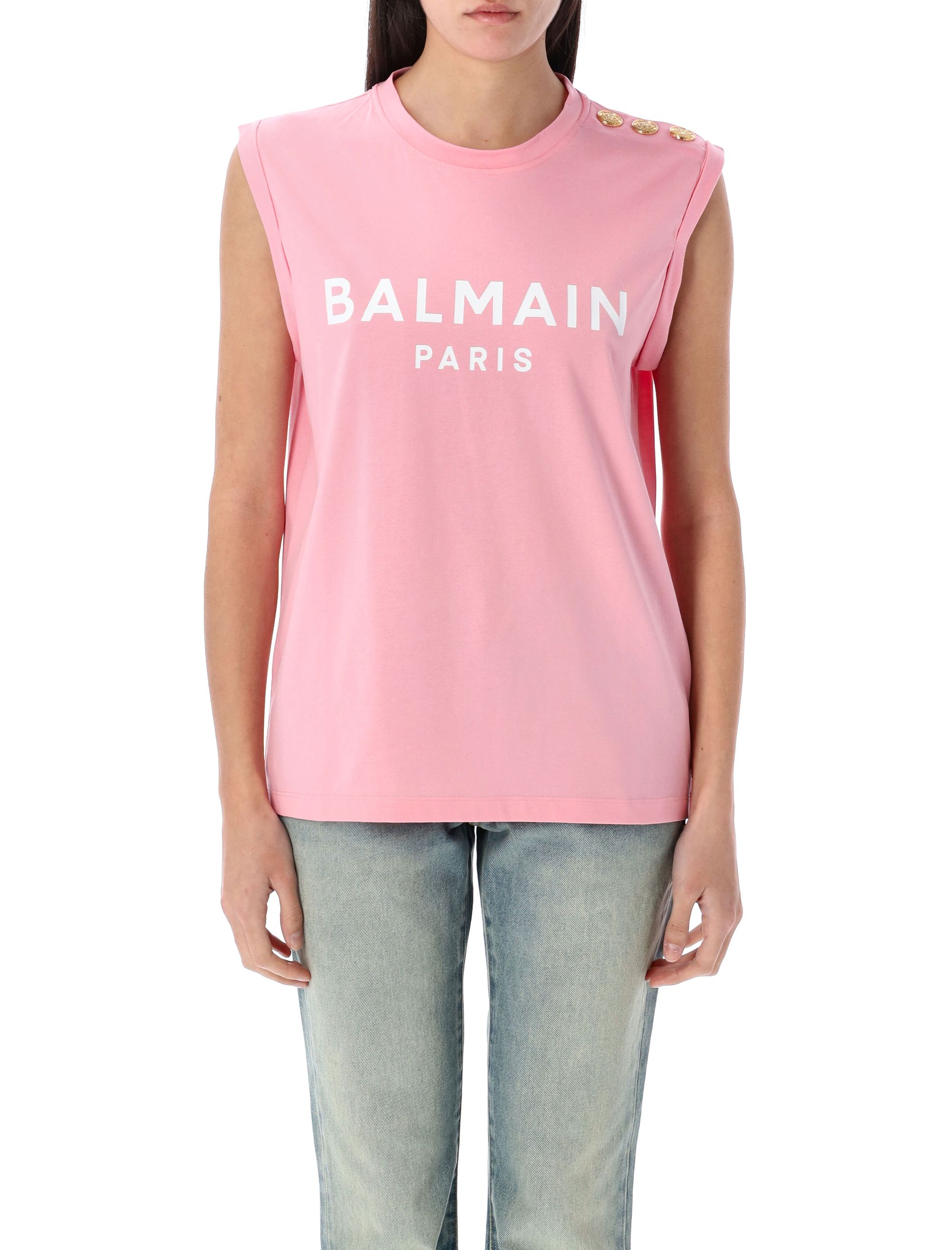 Balmain T-shirts and Polos Pink CF1ED001BB02OLA (Balmain / タンクトップ・キャミソール ) | Balmain (バルマン)